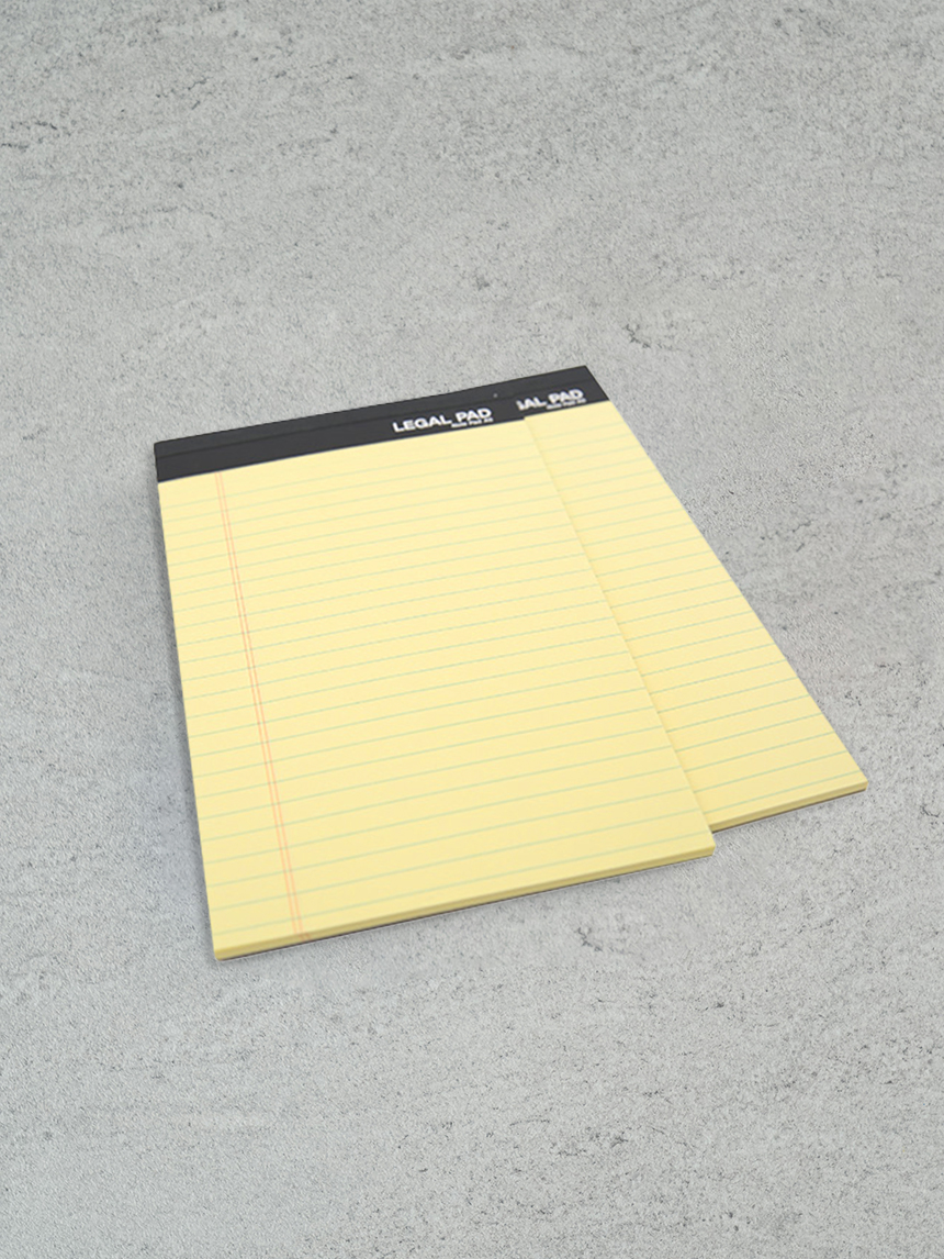 Mini legal pad yellow 2P