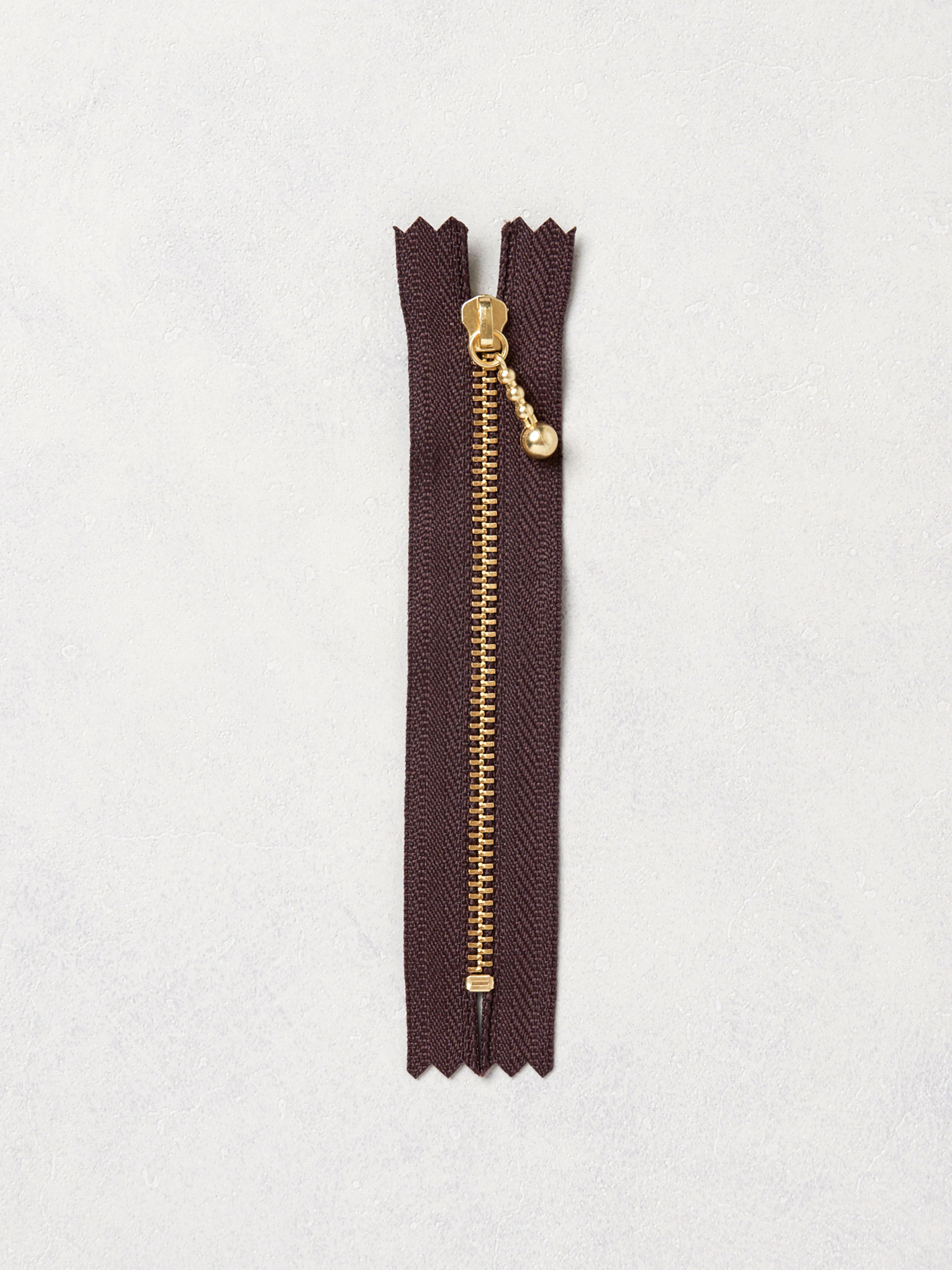 Made in Japan Gold Zipper YKK 12 cm Brown