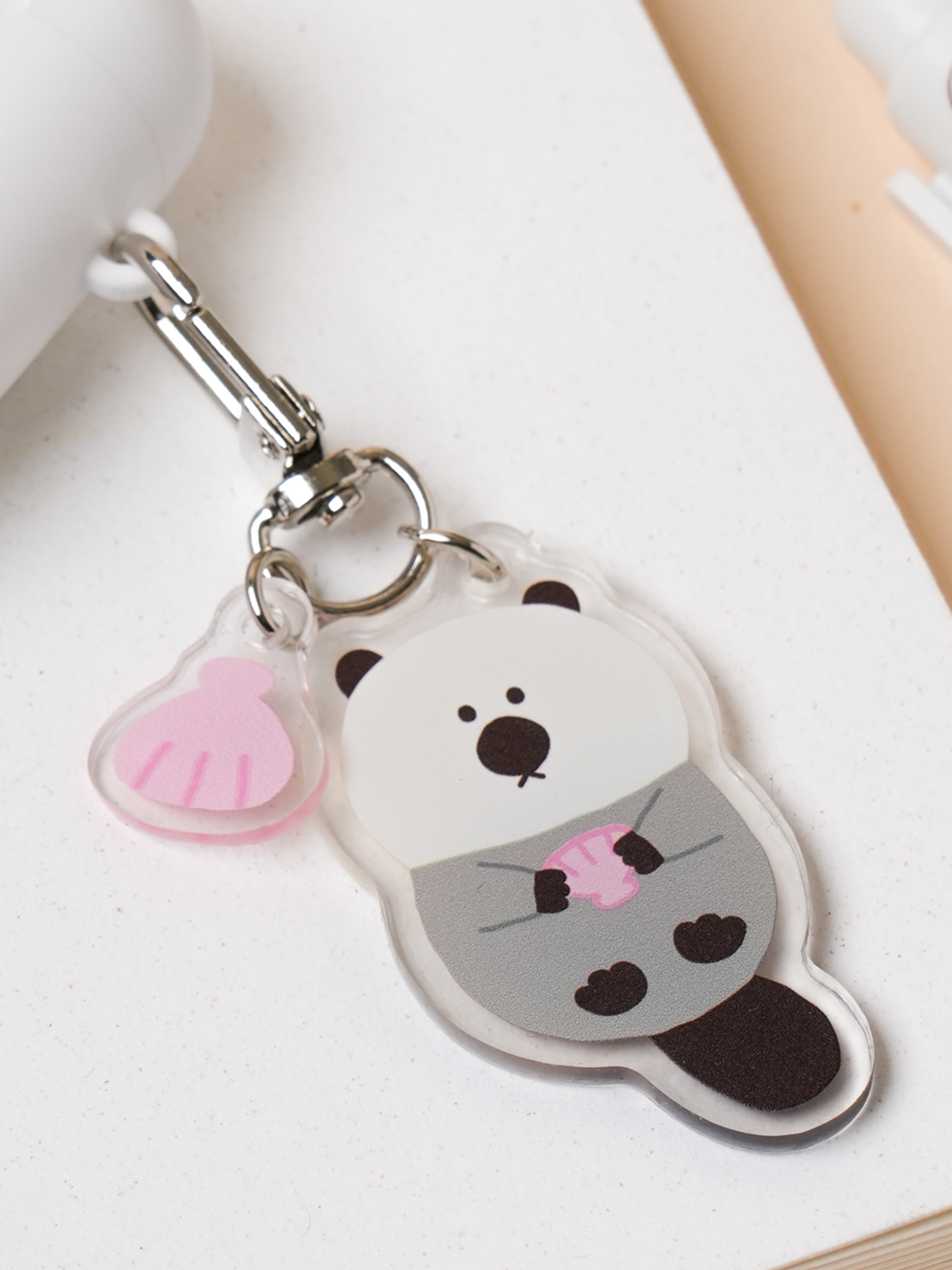 marine animal acrylic keyring sea otter