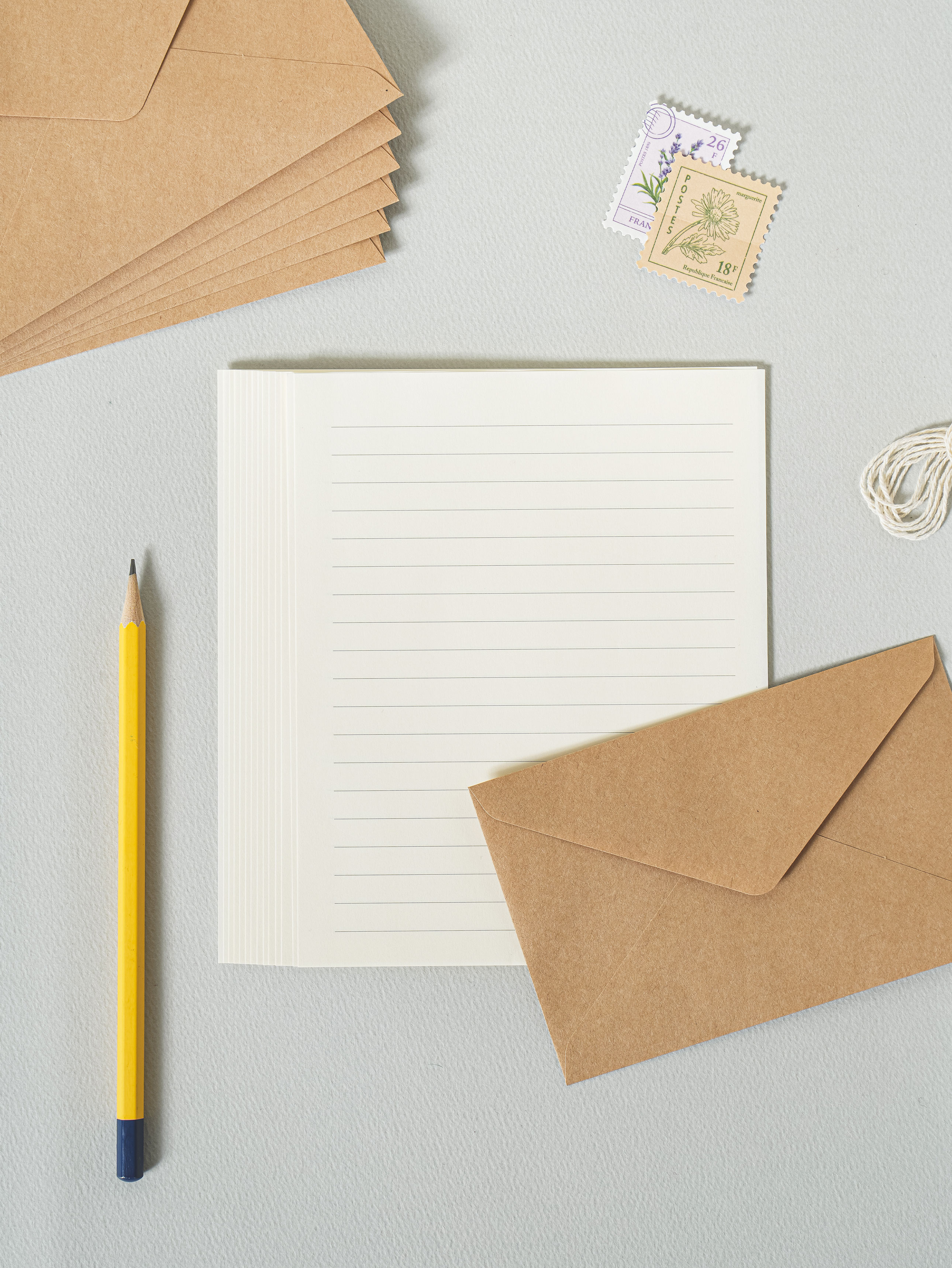 Made in Japan kraft letter set
