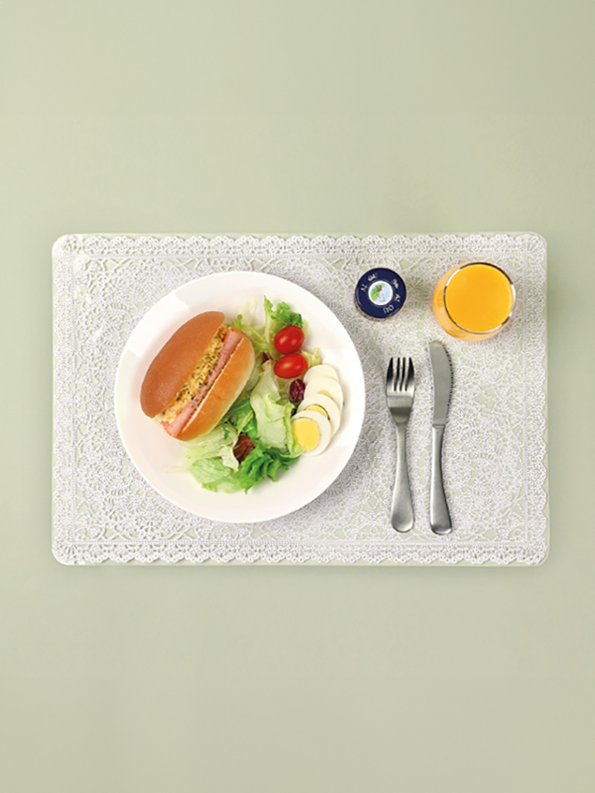 화이트 레이스 런치매트 45x30cm