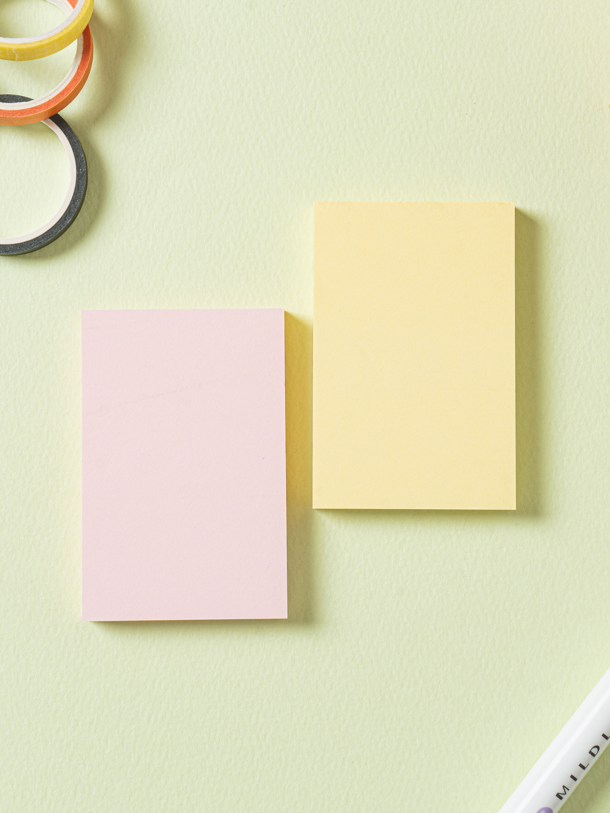 Memotech Yellow & Pink Adhesive Memo 50