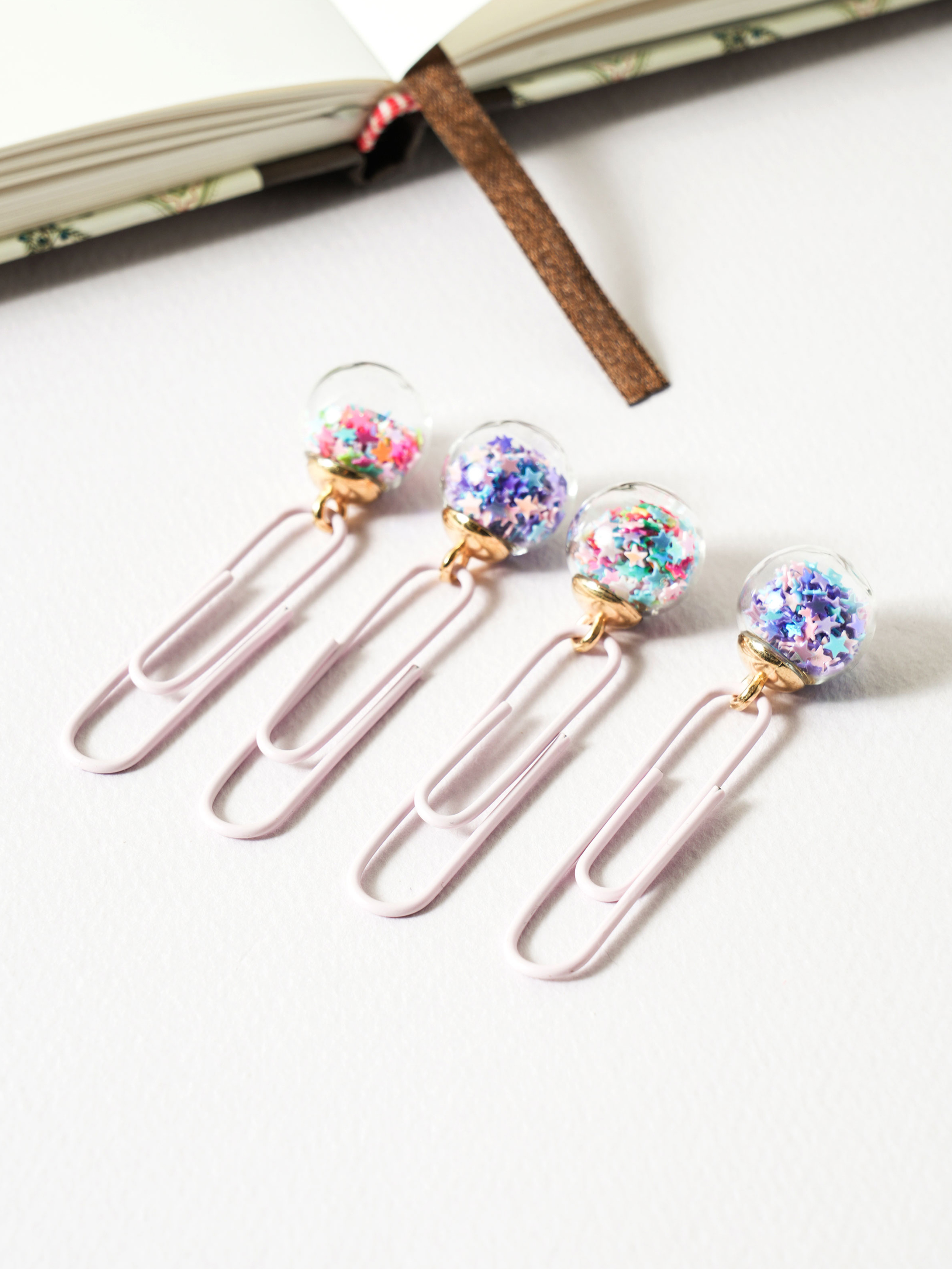 Glitter drop clip 5 cm 4 pieces