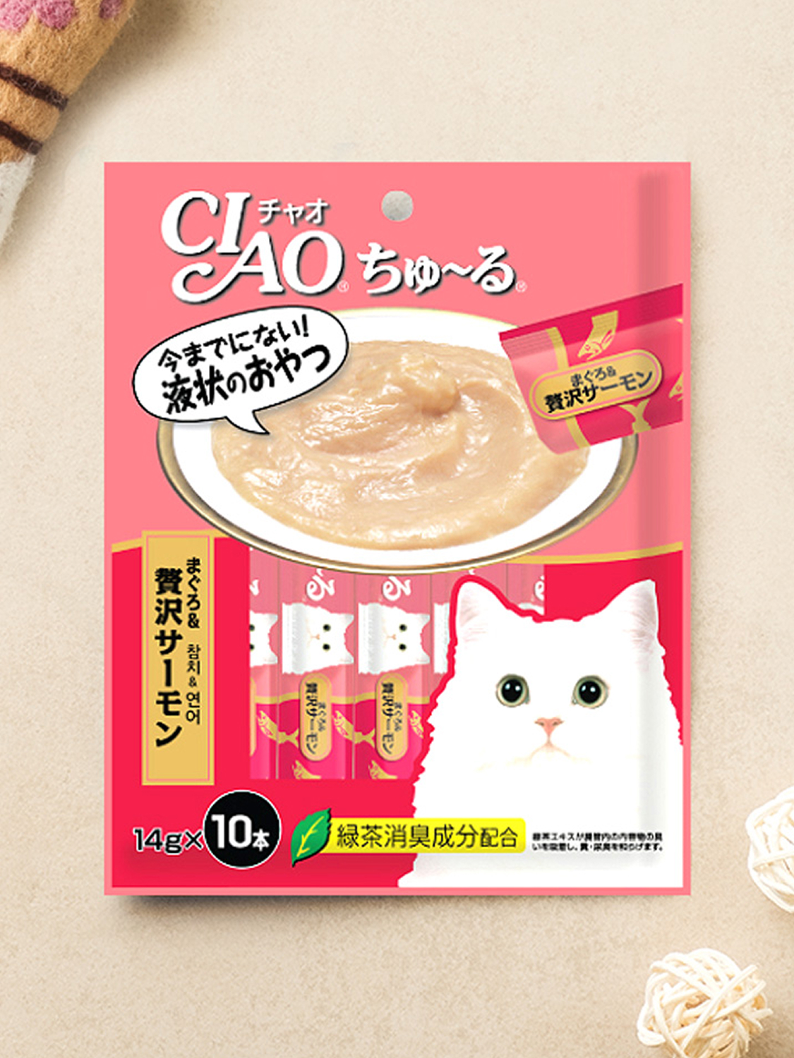 [Pet] Chaochur tuna & salmon 10 pieces