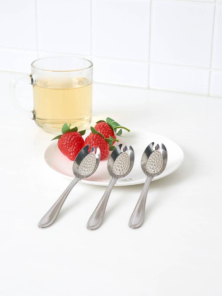 3 pure strawberry spoons made in Japan