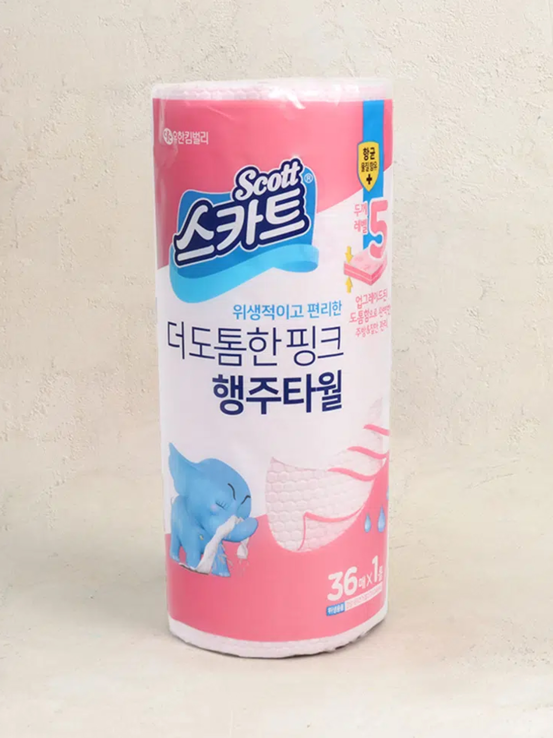 Kleenex washable sanitary cloth pink level 5 36 sheets