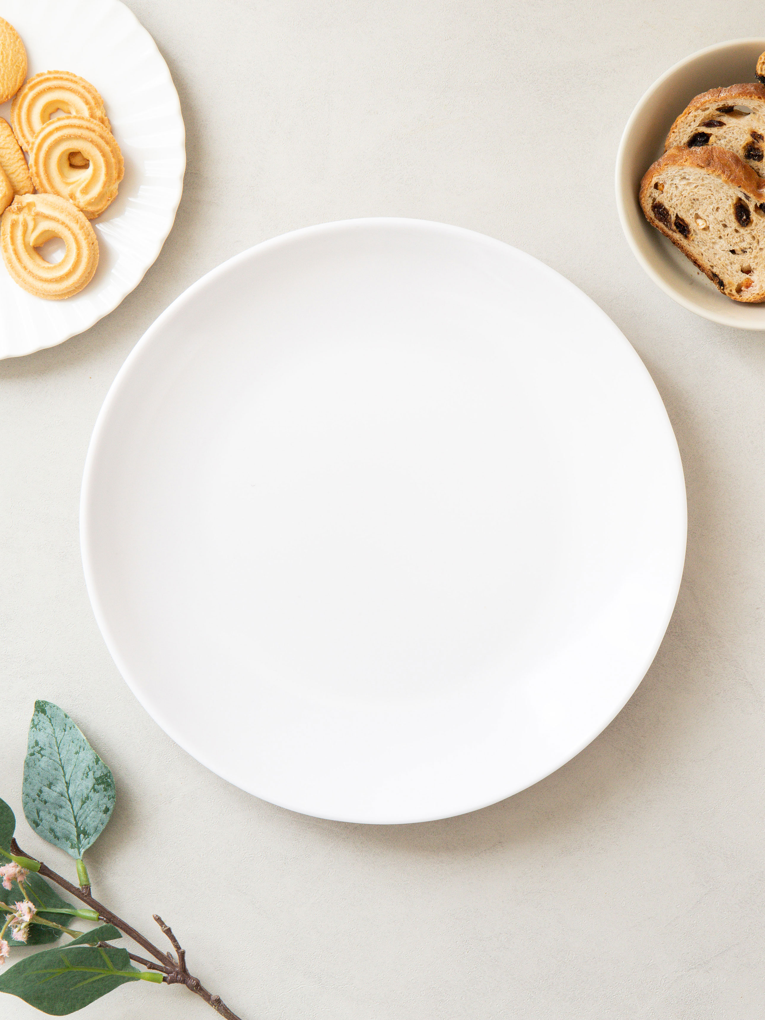 White melamine round plate 25 cm