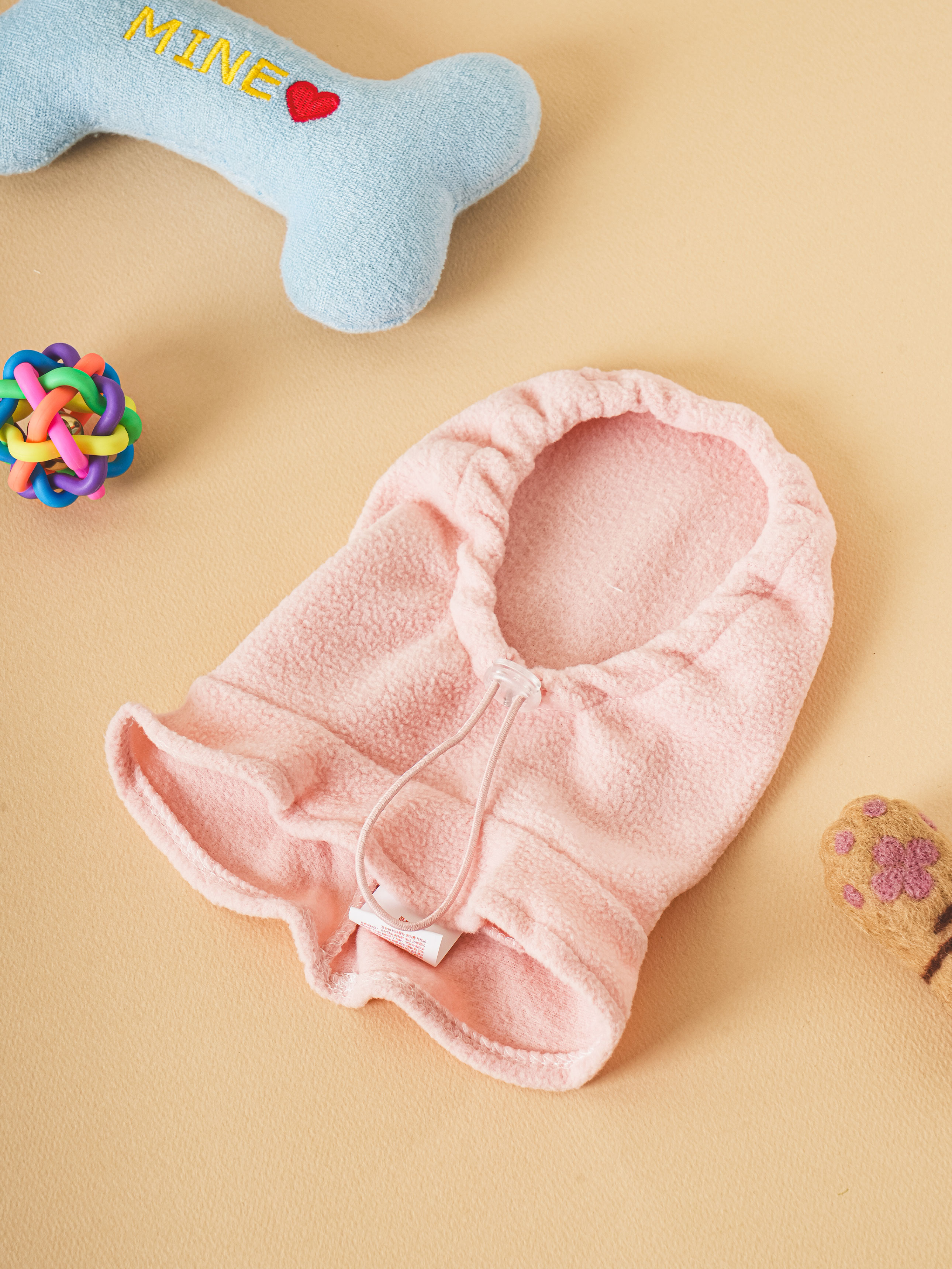 [Pet] Simple balaclava pink