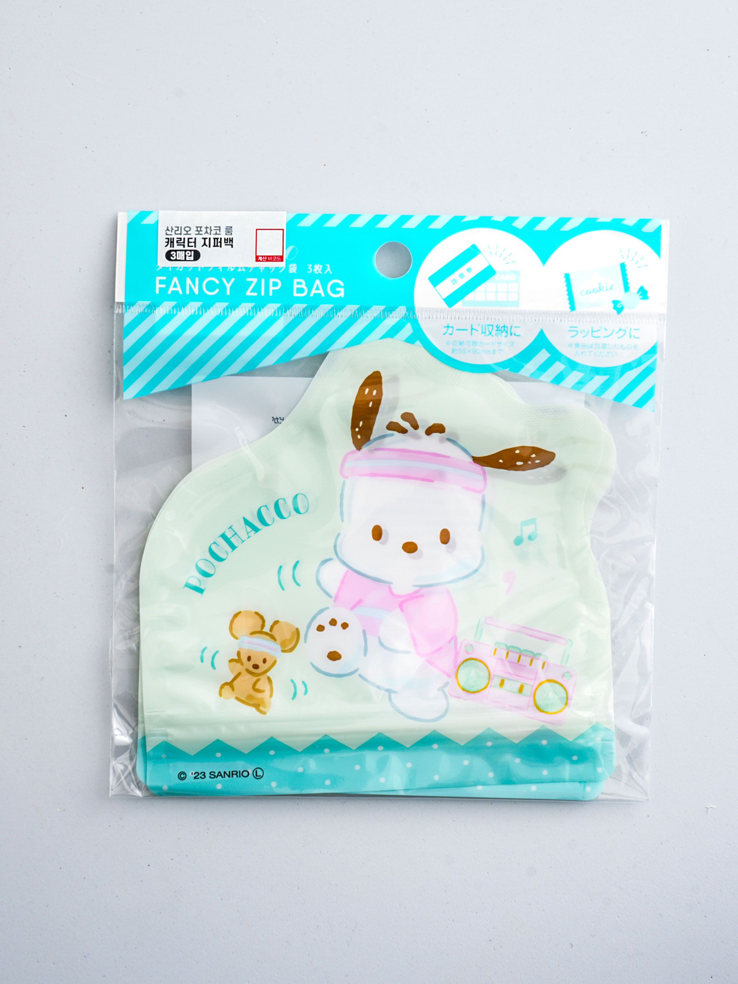 Sanrio Pochaco Room Die Cut Zipper Bag 3pcs