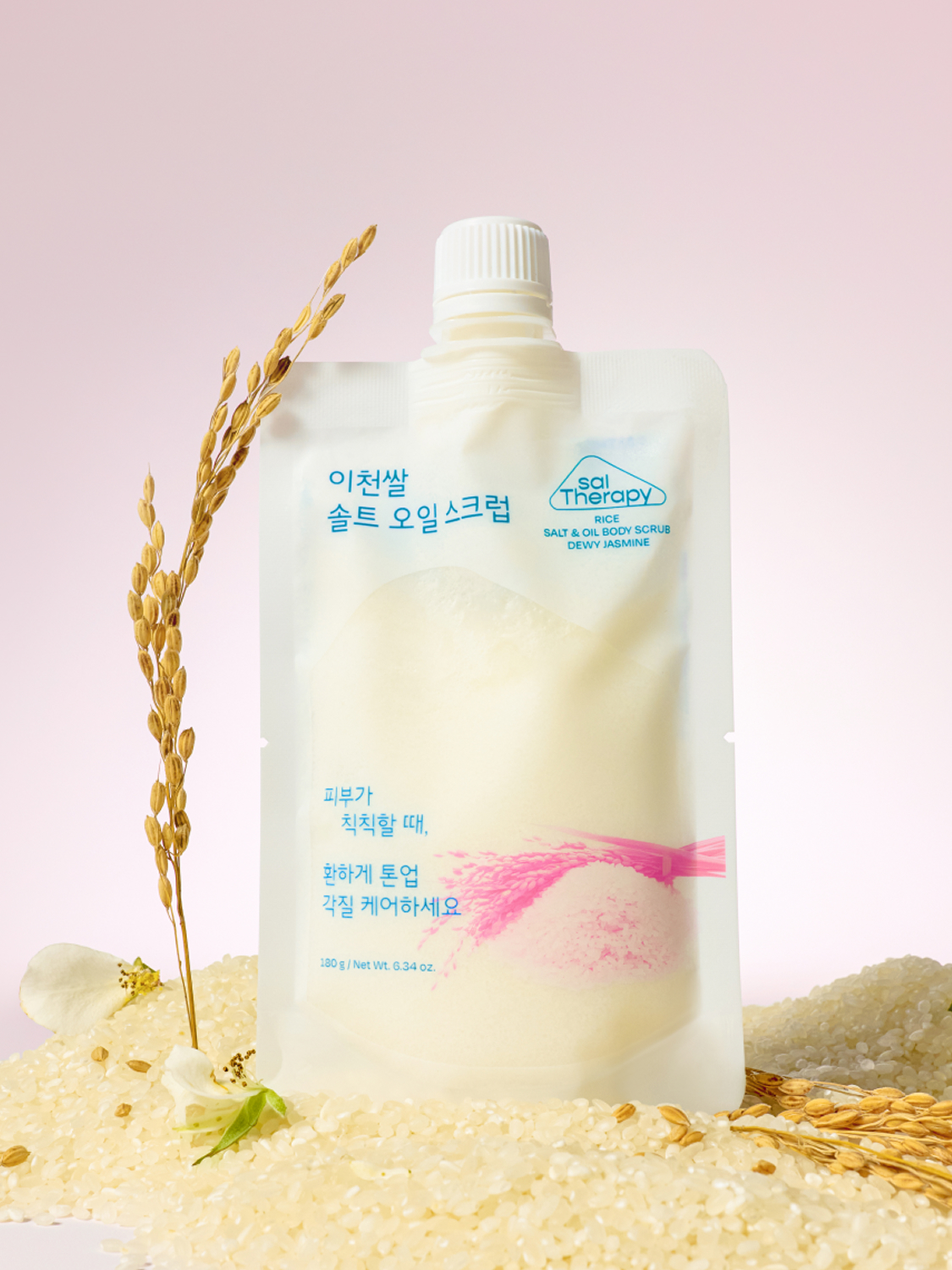 Salt Therapy Rice Salt & Oil Body Scrub Dew Jasmine 180 g
