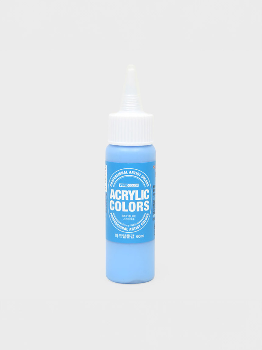 Paper Nara Vivid Color Acrylic Paint 60ml Sky Blue