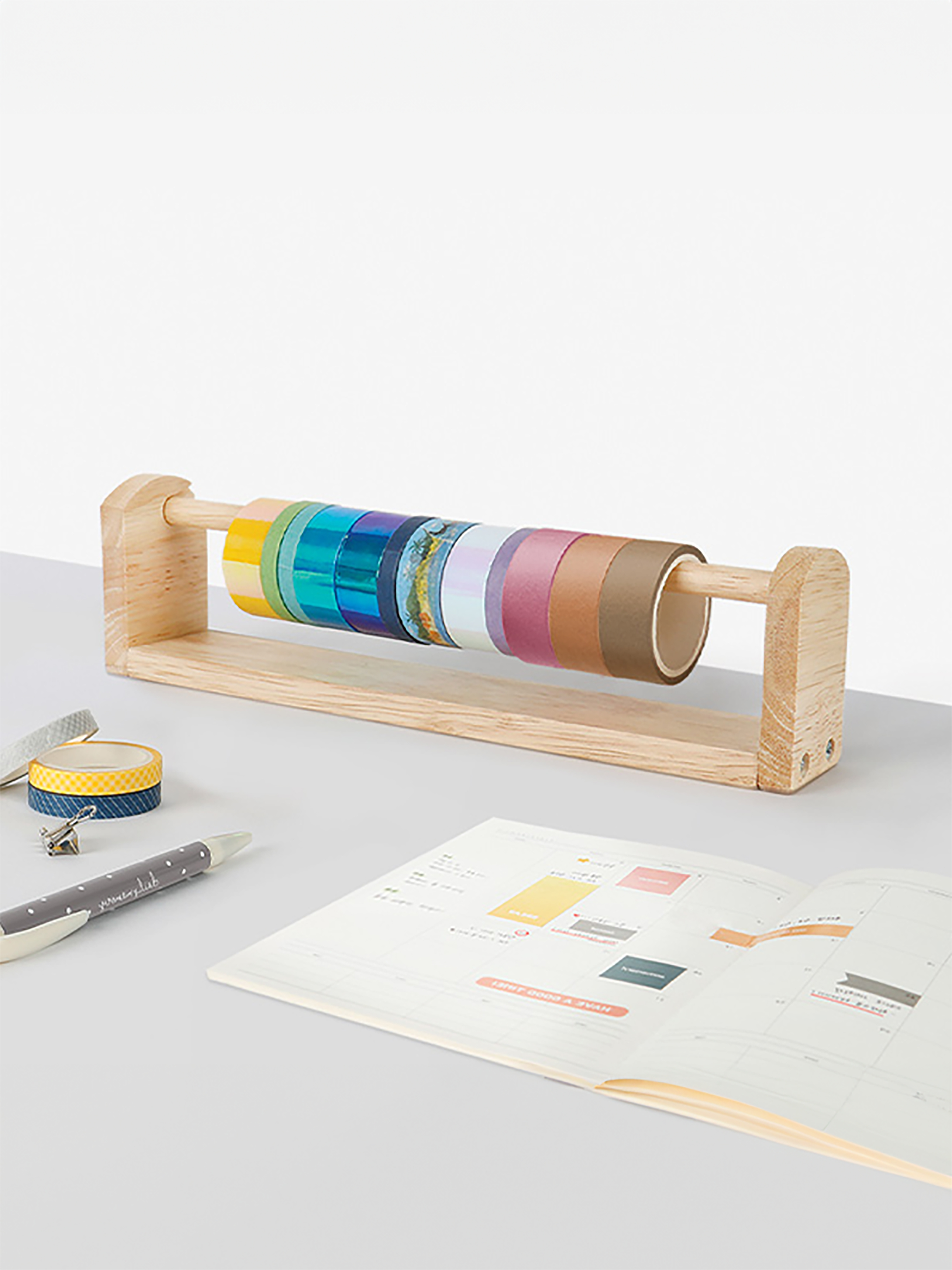 masking tape wooden holder
