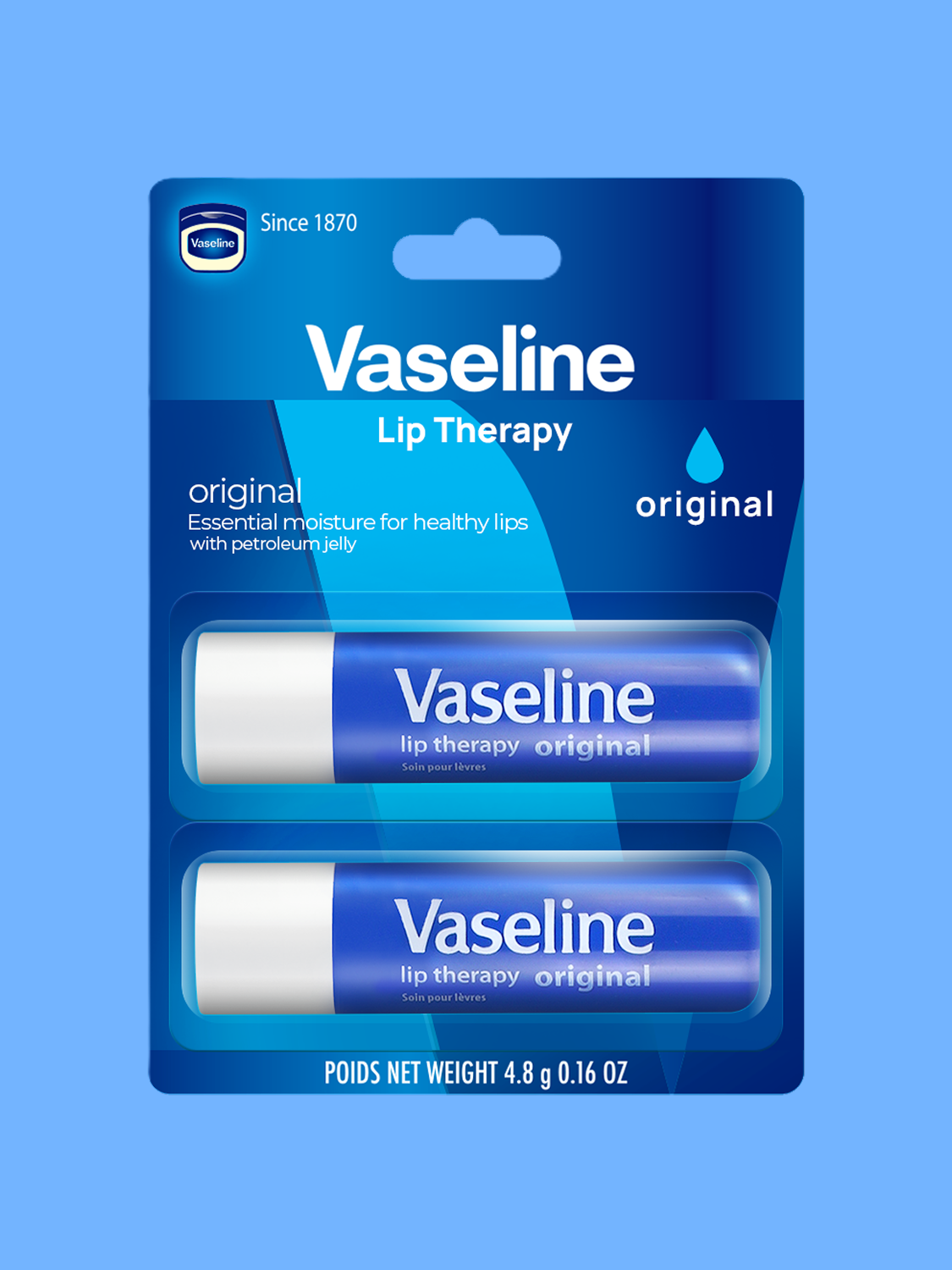 Vaseline Lip Therapy 4.8 g original 2 packs