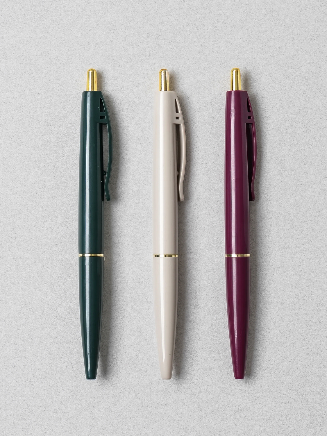 Ultra low viscosity half ring pen black 3 pcs gold