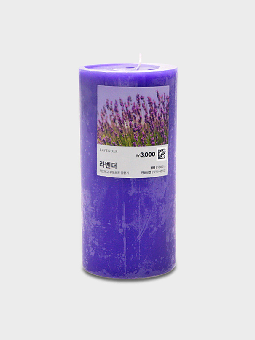 Color filler candle lavender scent