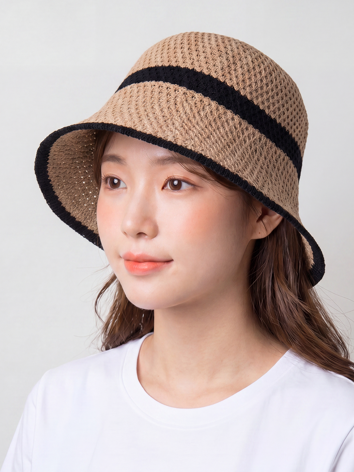 Knit Bucket Hat Brown