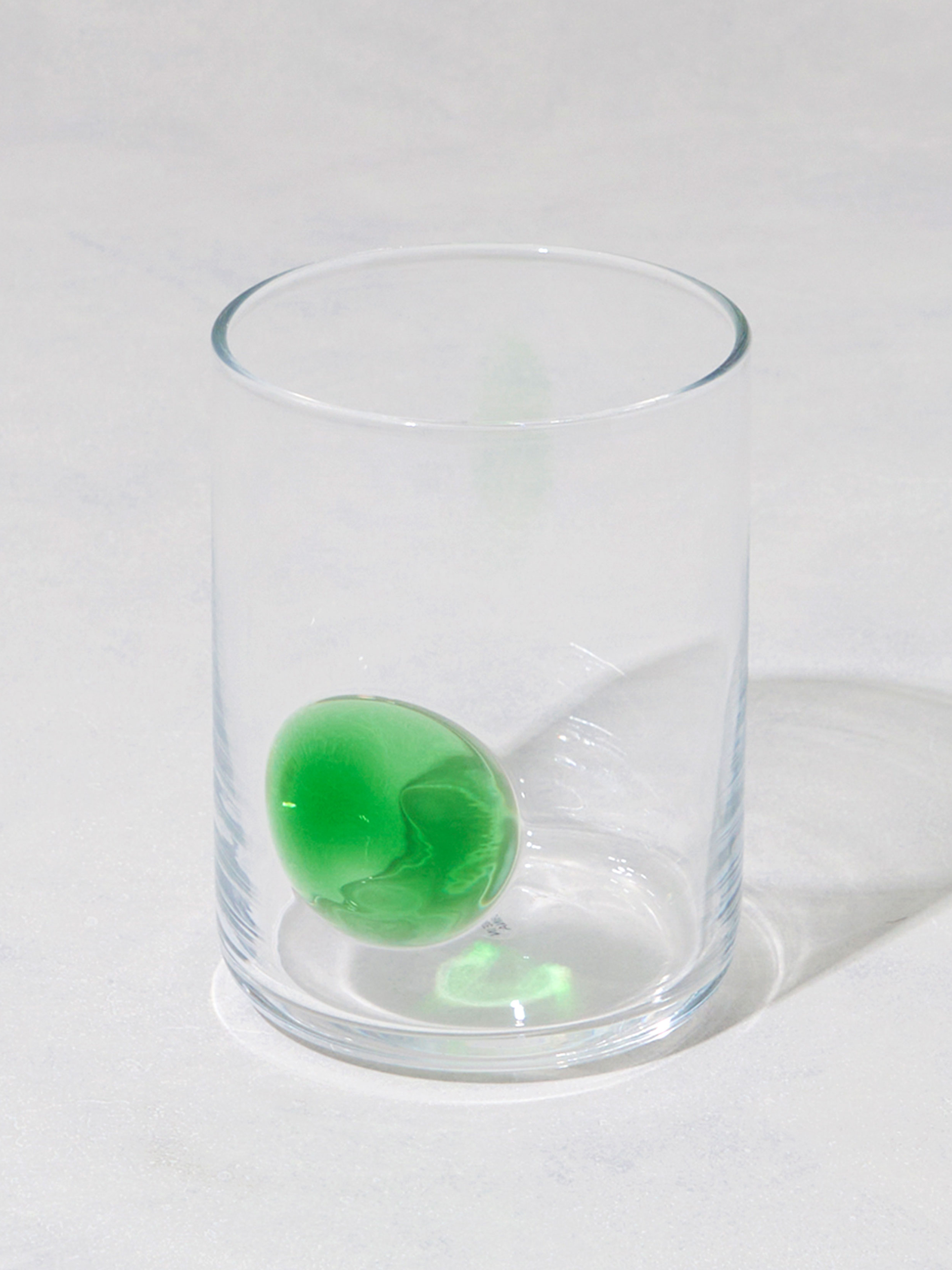 Dot hole color glass cup (approx. 400 ml)_Green