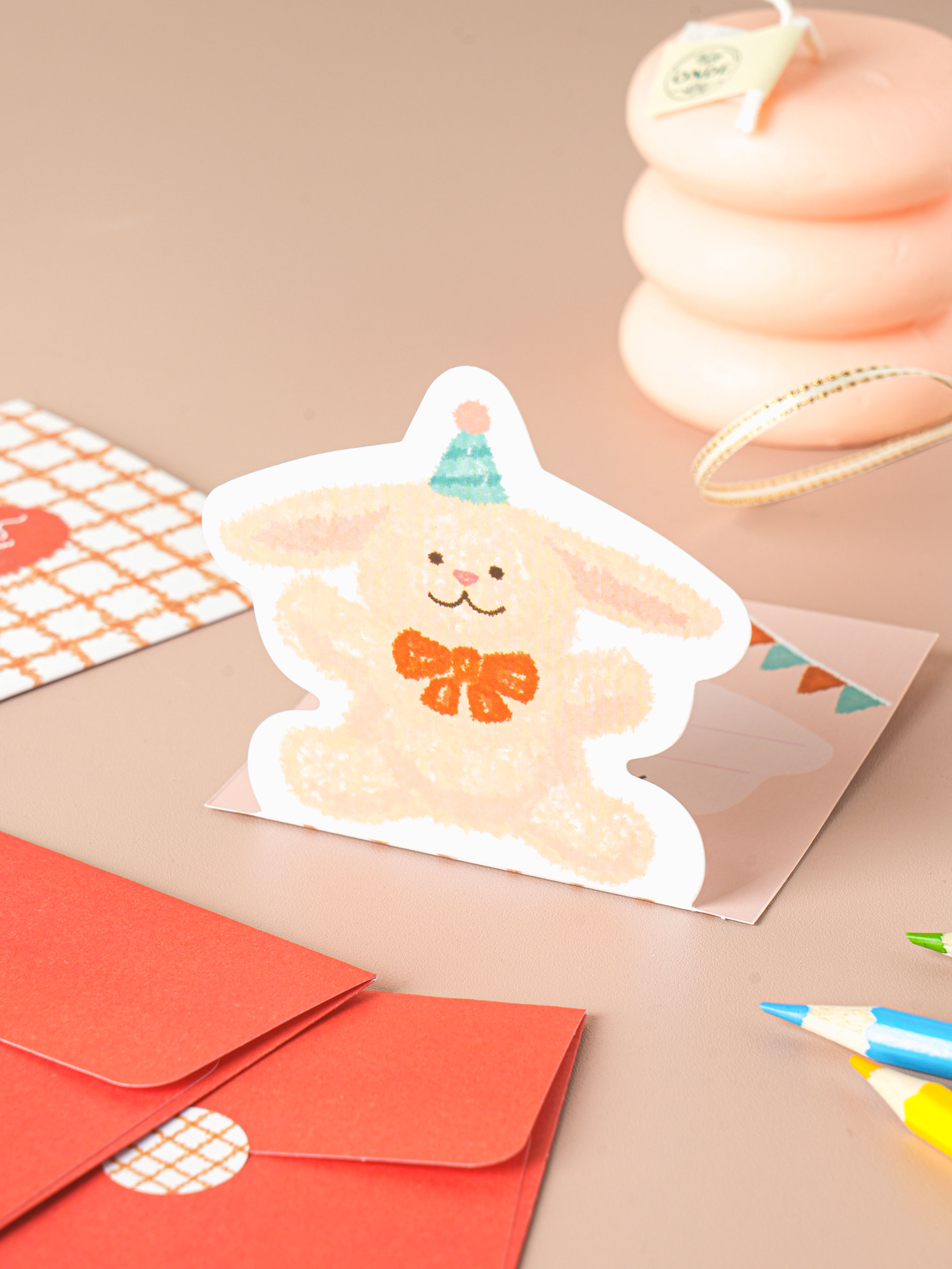 Standing card set 2 pieces rabbit