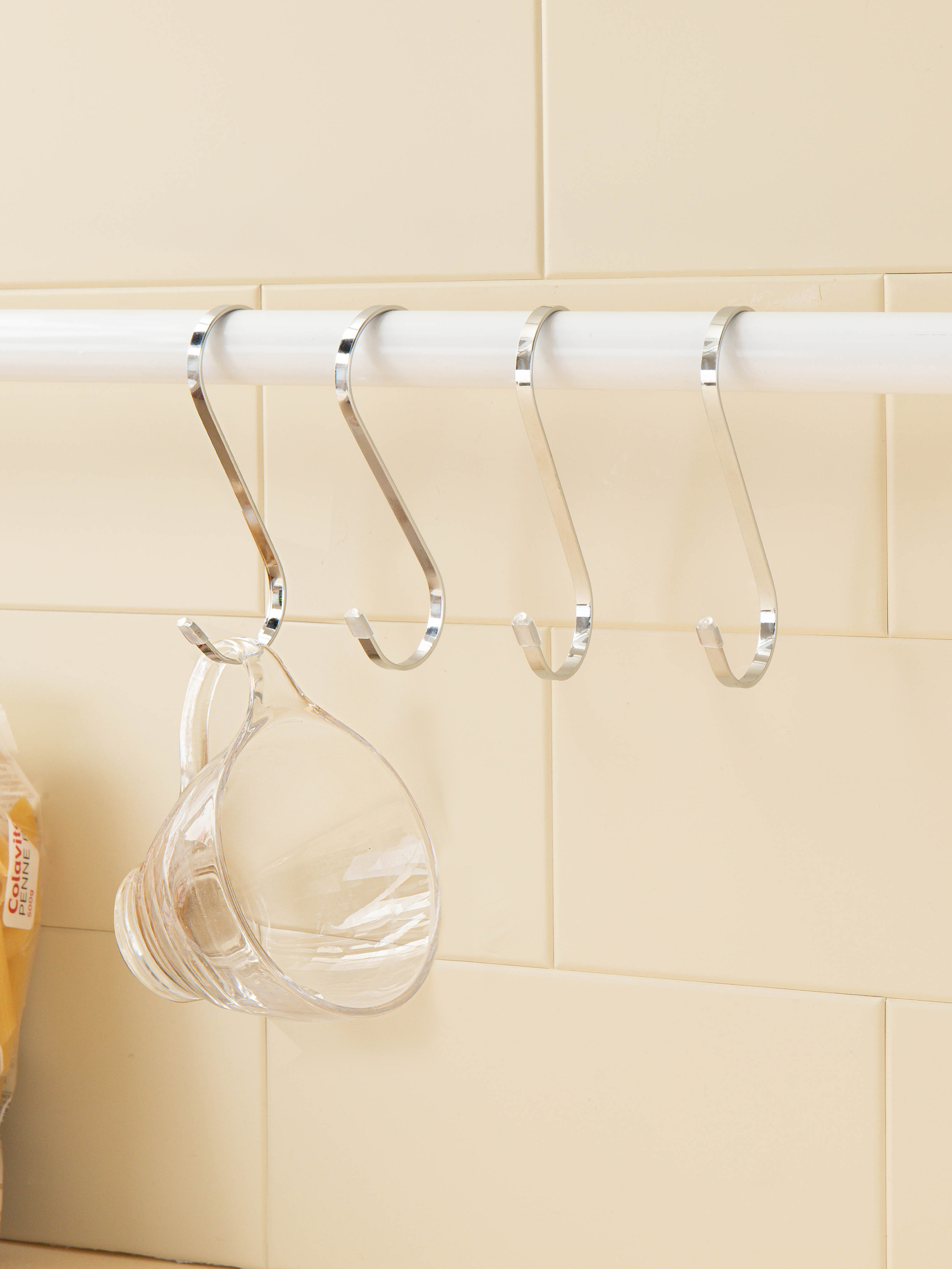 Flat S hook 10cm, 4 pieces