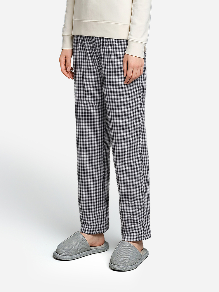 [Common] Check Pajama Bottoms XL Black