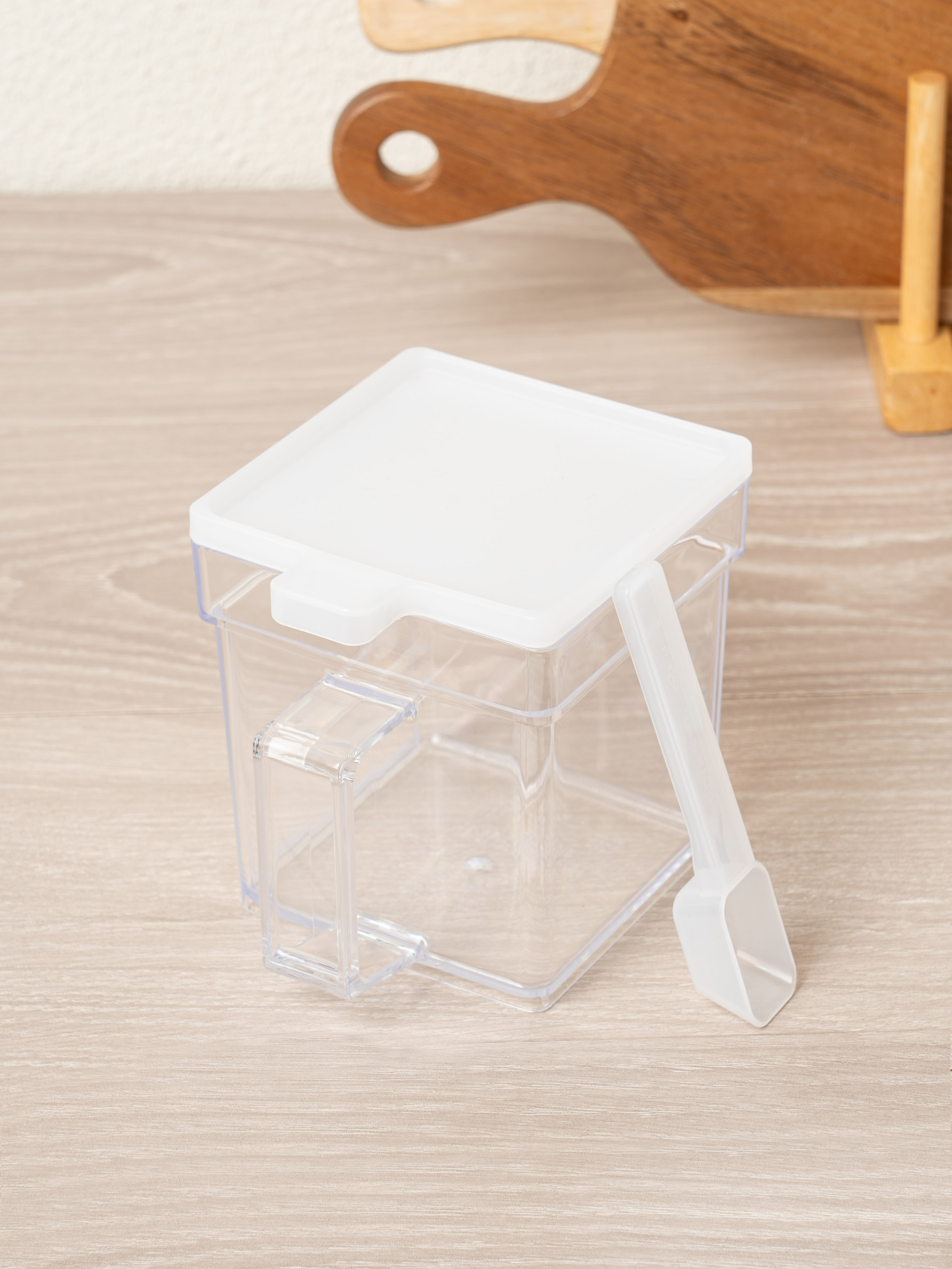 Square pot white 400ml made in Japan