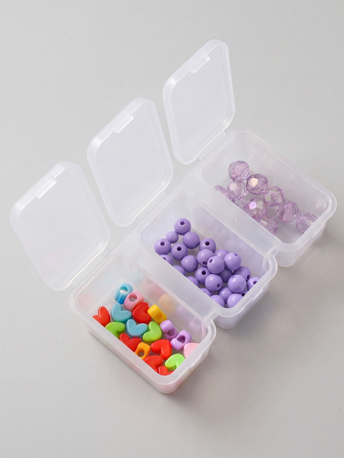 Japanese-made 3-compartment nail parts case (2 packs)