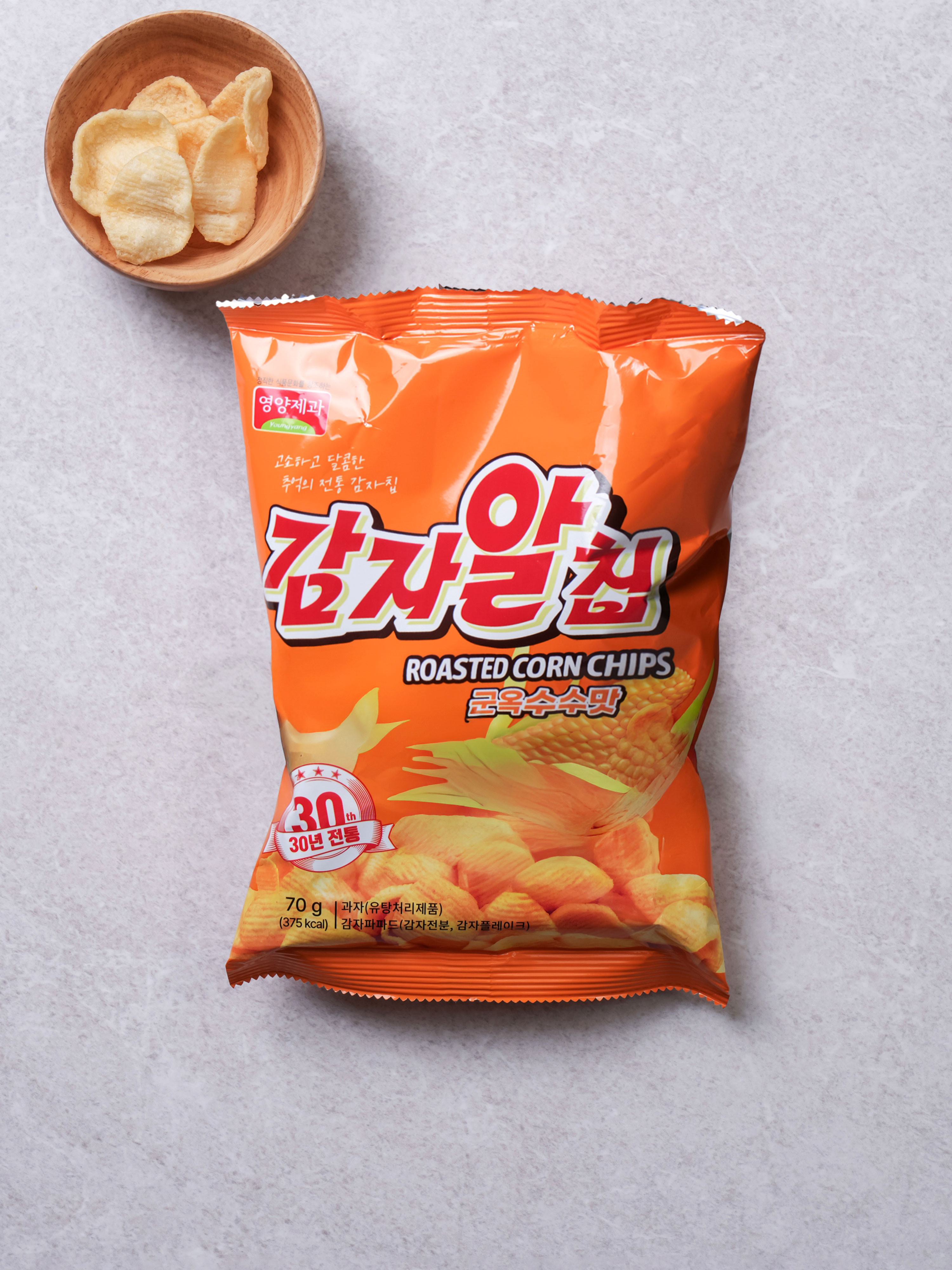 Potato Egg Chips Roasted Corn Flavor 70 g