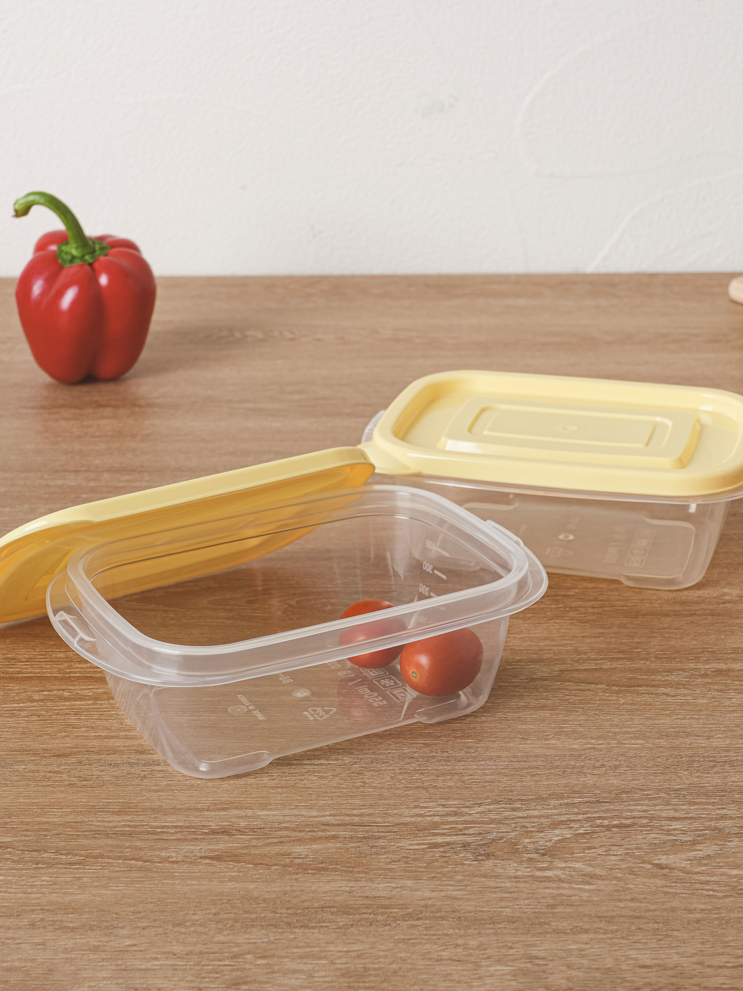 TARK Rectangular Convenient Container 550ml 2pcs Yellow