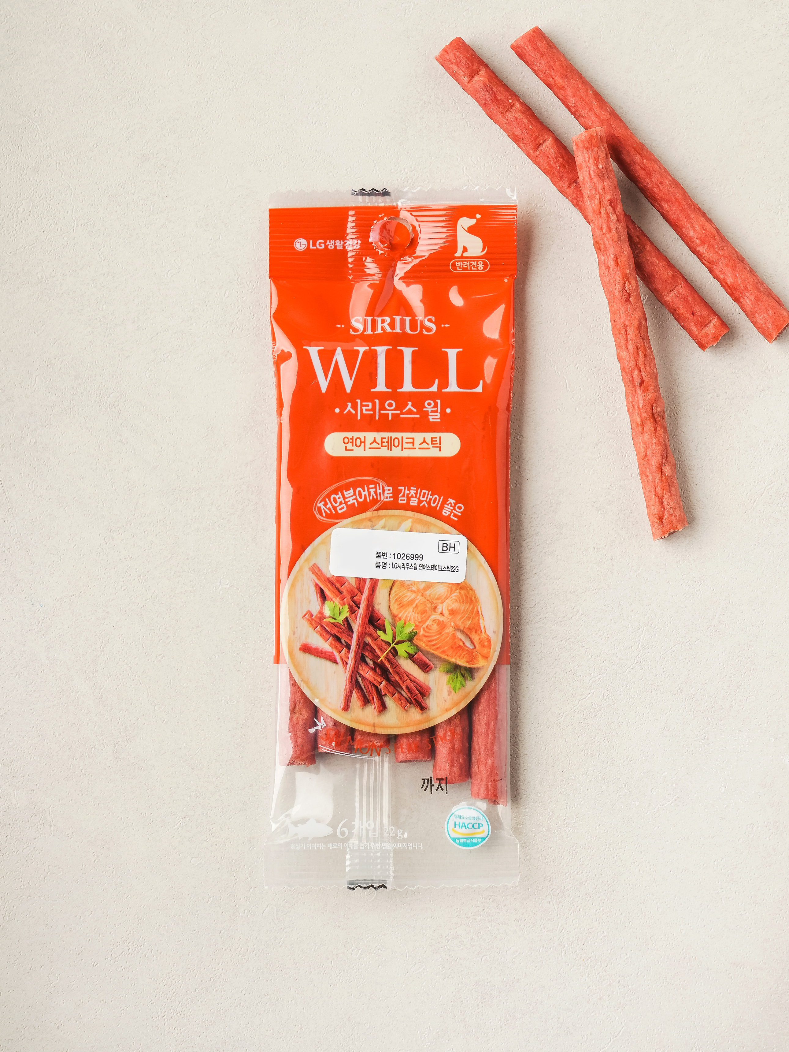 [Pet] LG Sirius Will Salmon Steak Stick 22 g (455 won per 10g)