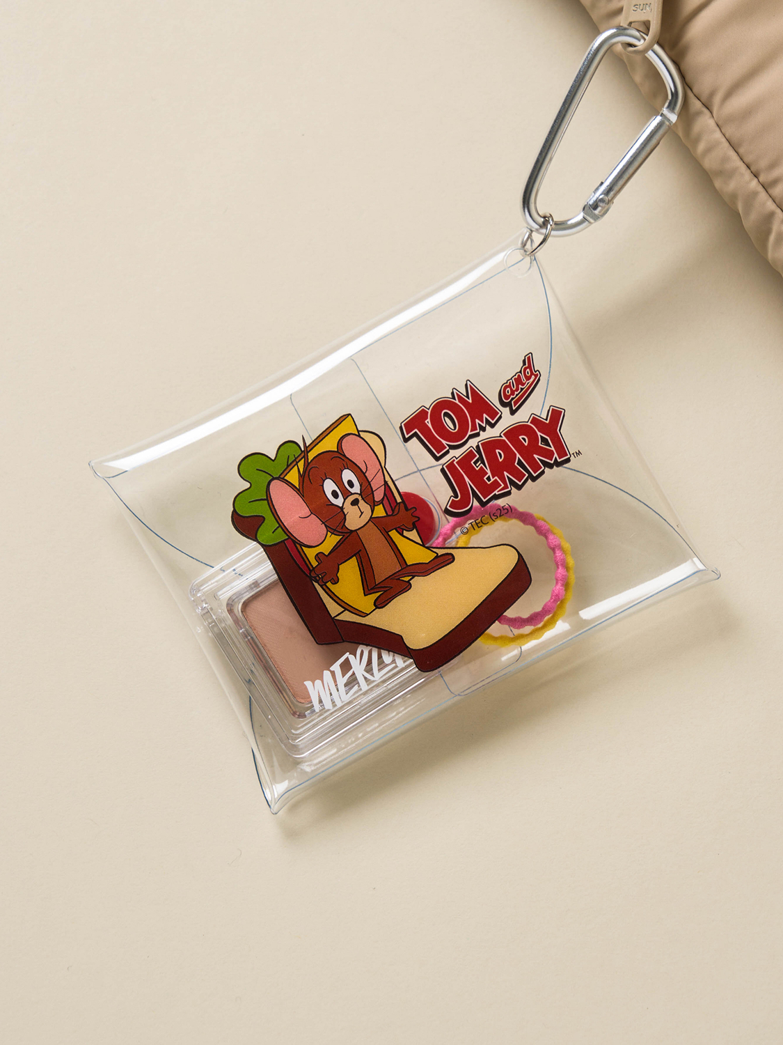Tom and Jerry Carabiner Transparent Pouch