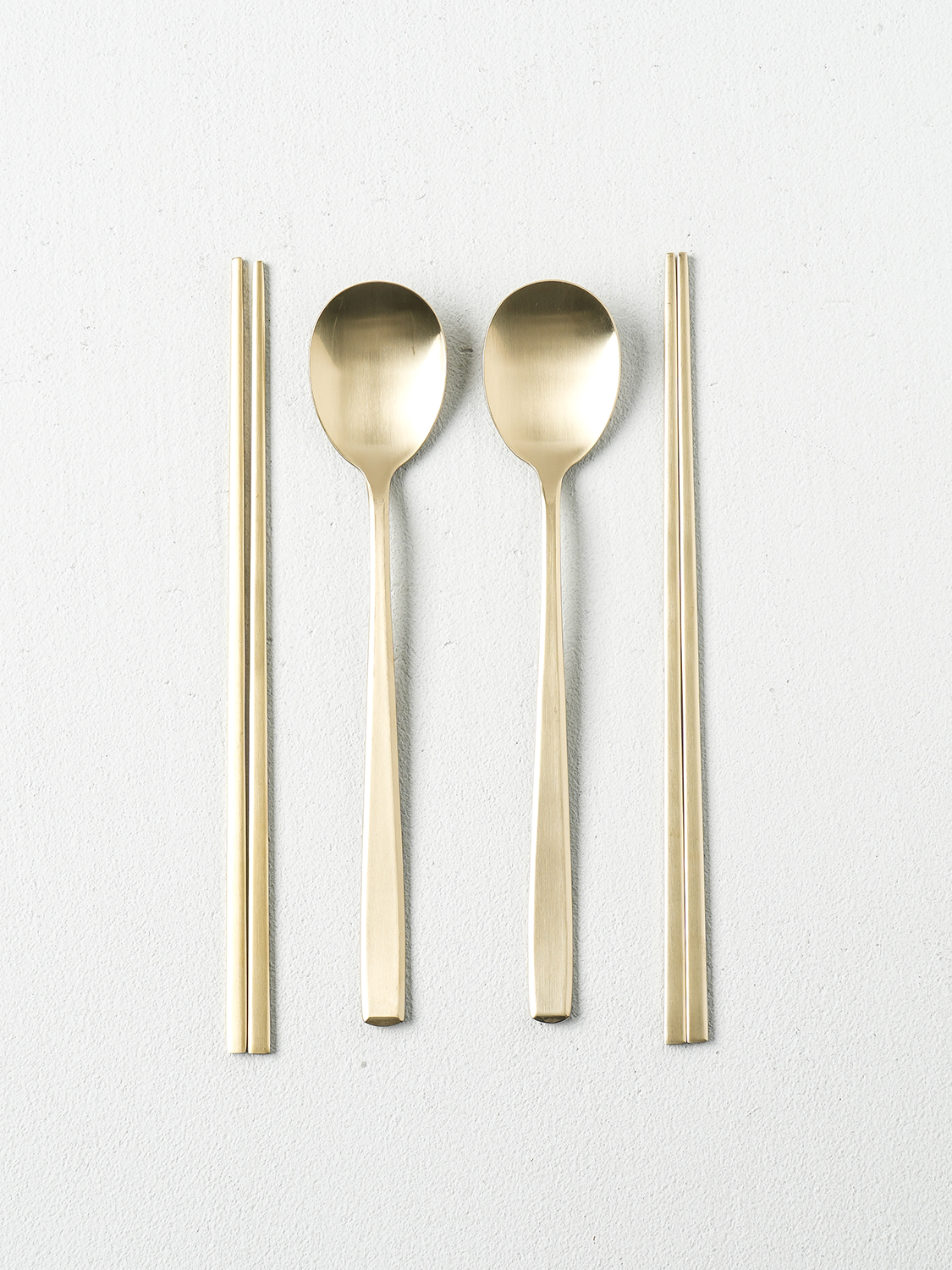 Titanium matte spoon set (2 pieces)