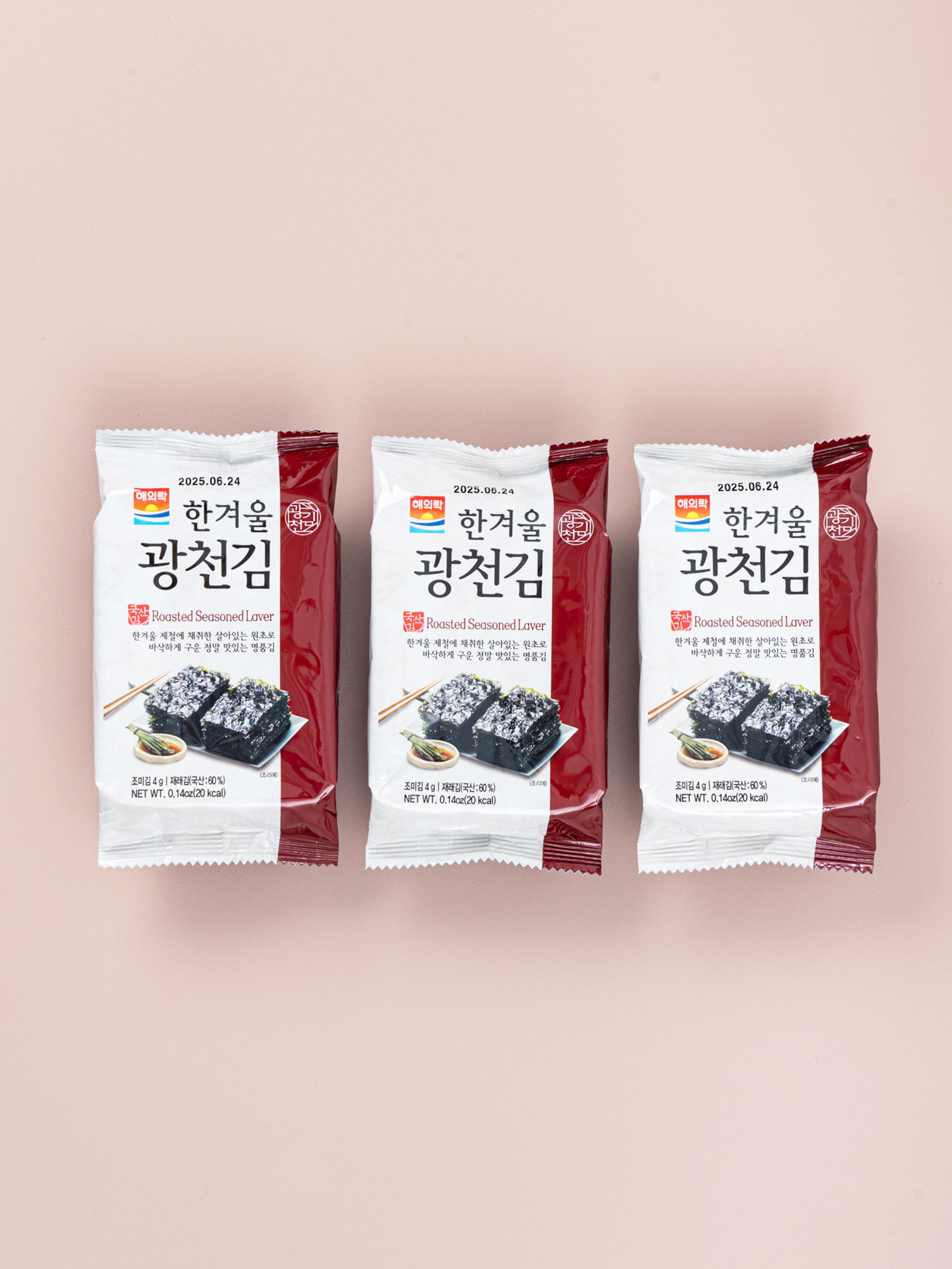 Gwangcheon seaweed traditional lunch box seaweed (4 gx3 bags)