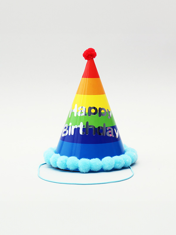 Rainbow cone hat (large)
