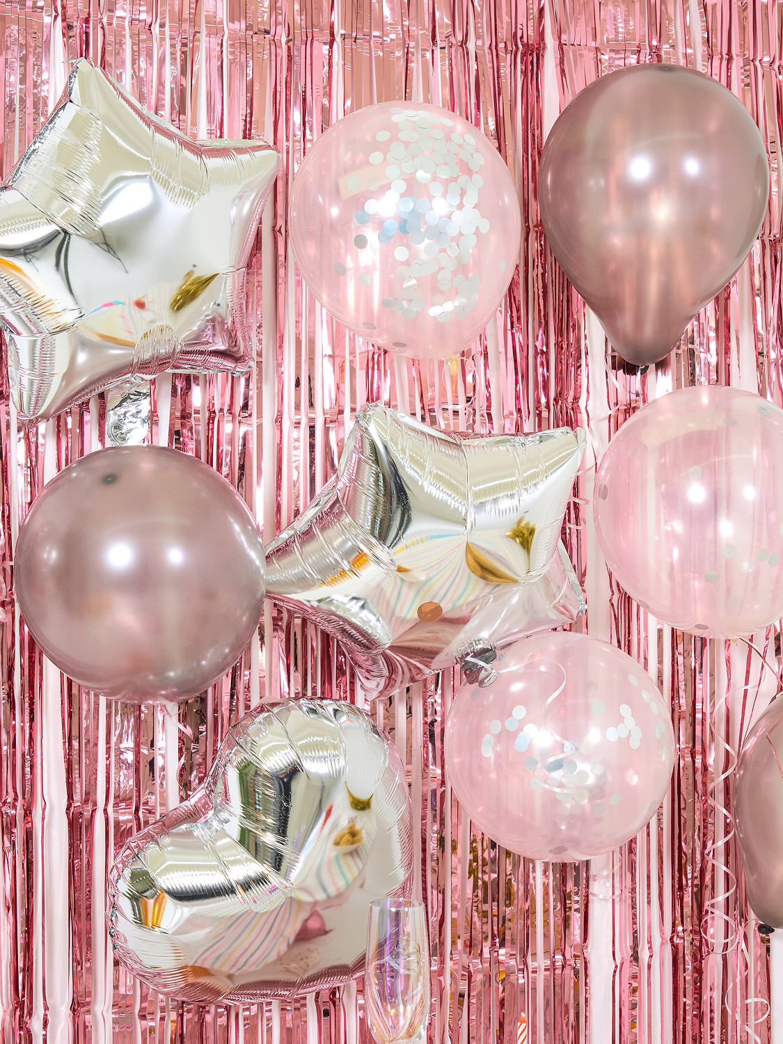 Balloon decoration set 14 pieces silver