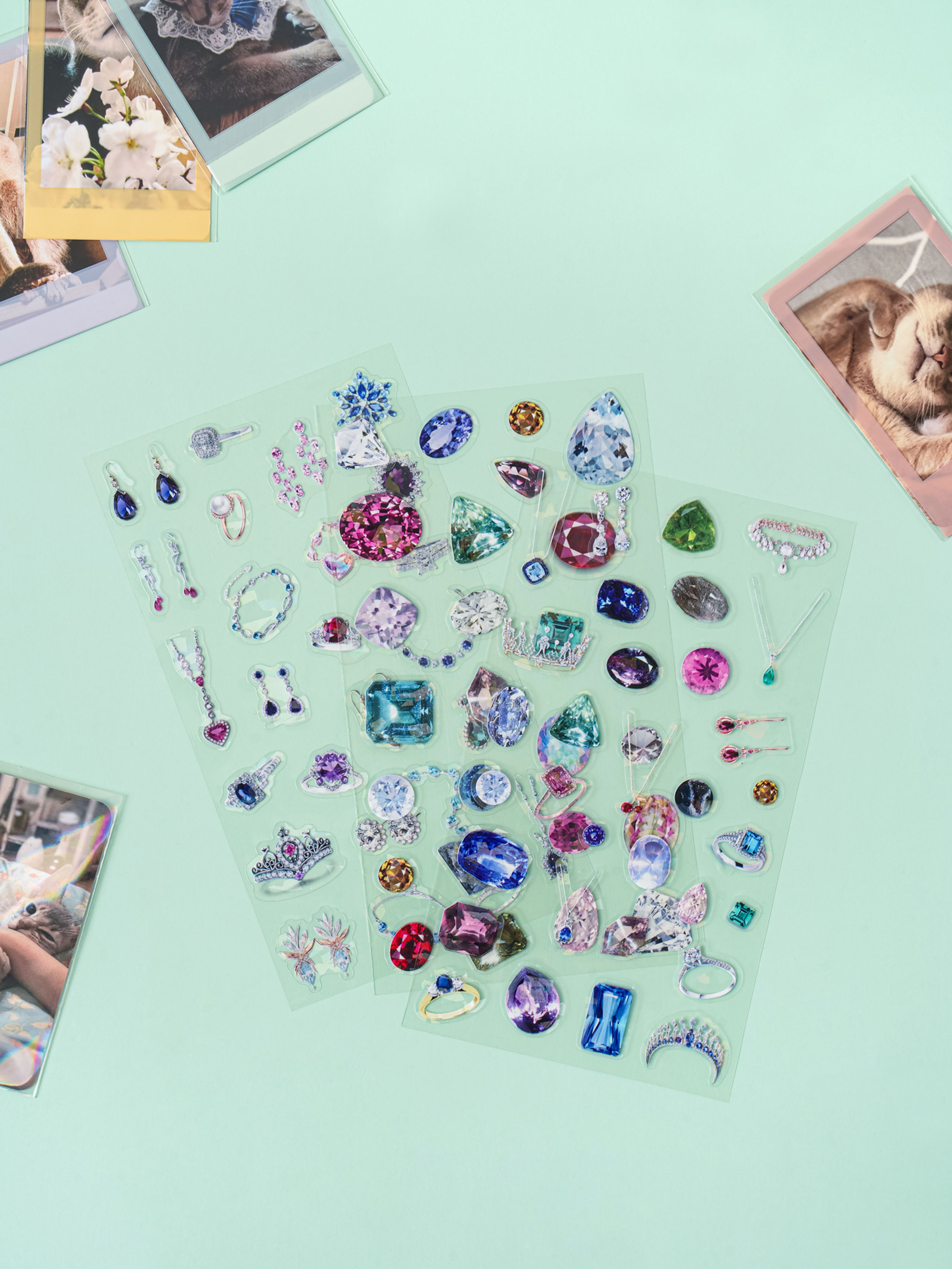 3 pieces of jewelry stickers