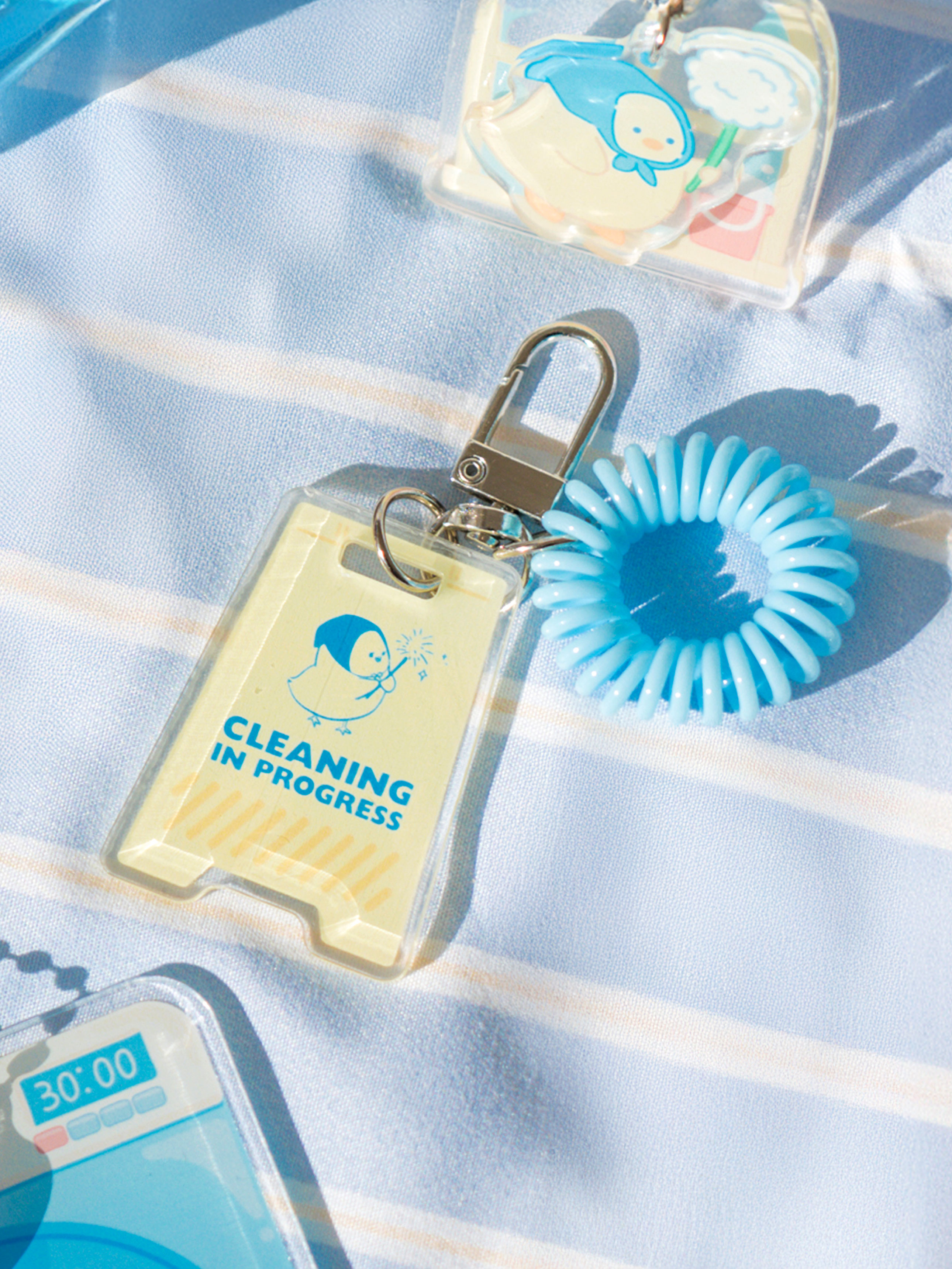 Spring decoration chick key ring ring set