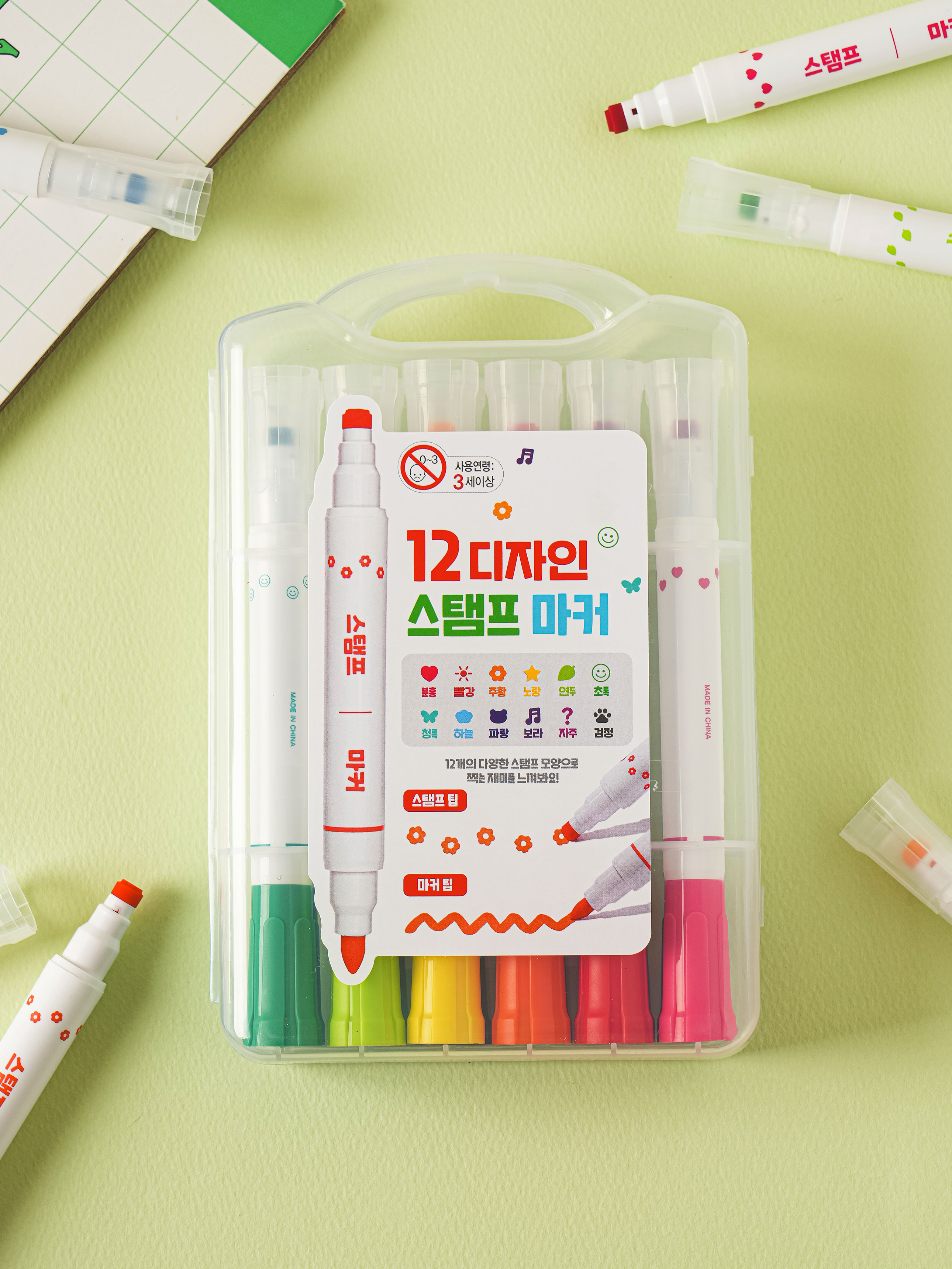Stamp marker set 12 pieces