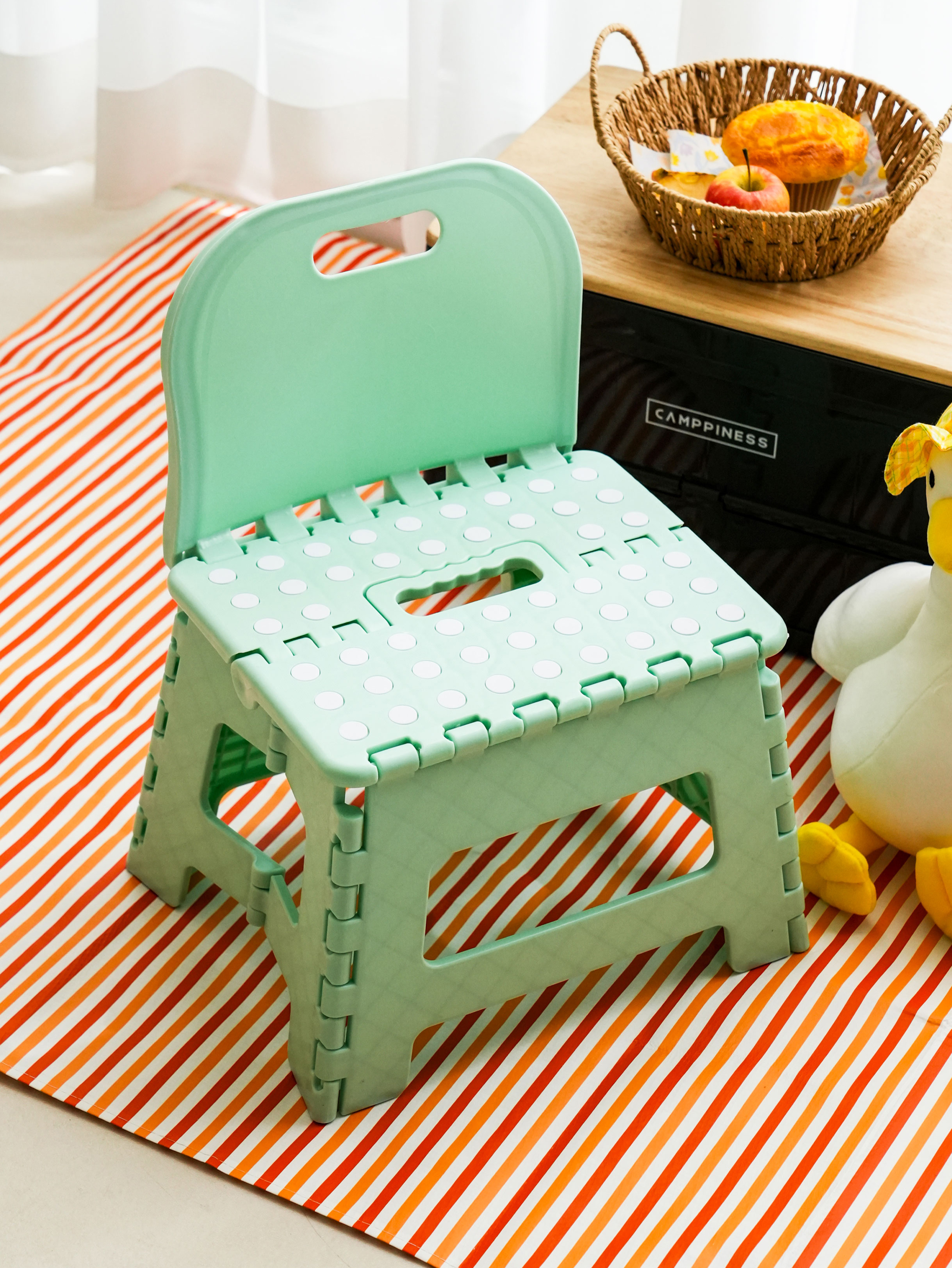 Camping backrest folding stool approx. 32