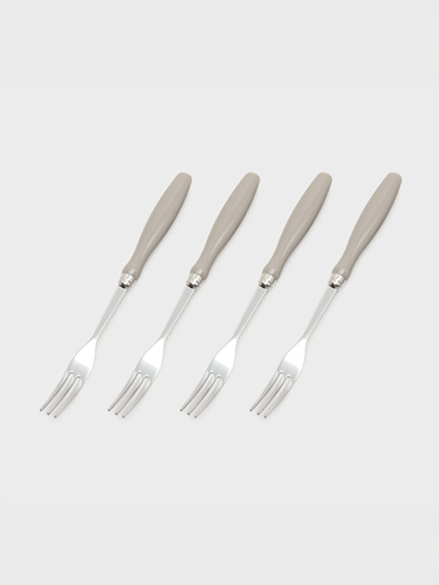 Imperial Rose Stainless Steel Tea Fork 4 Pieces Brown