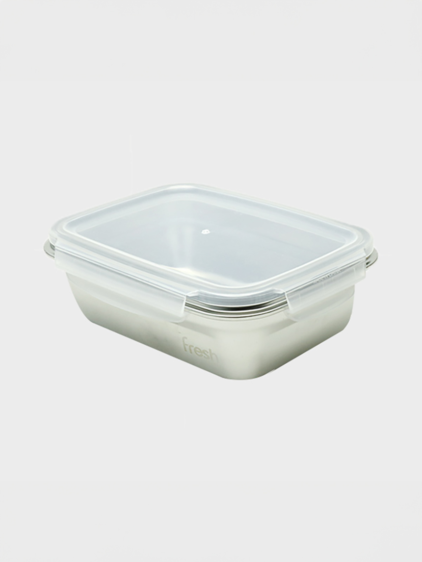 스텐 직사각 밀폐용기 930ml