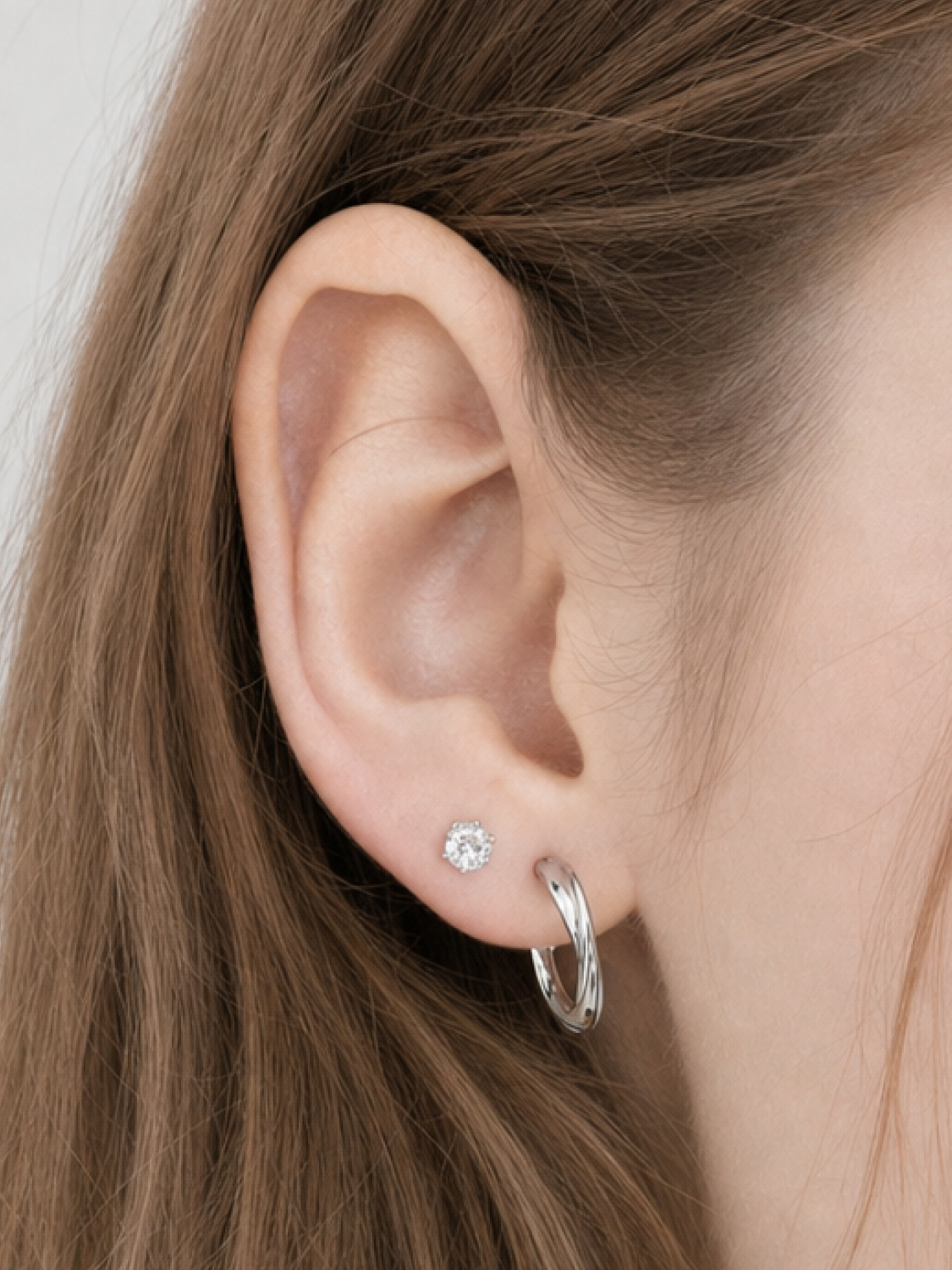 Soyyu wave earrings (2 pieces)