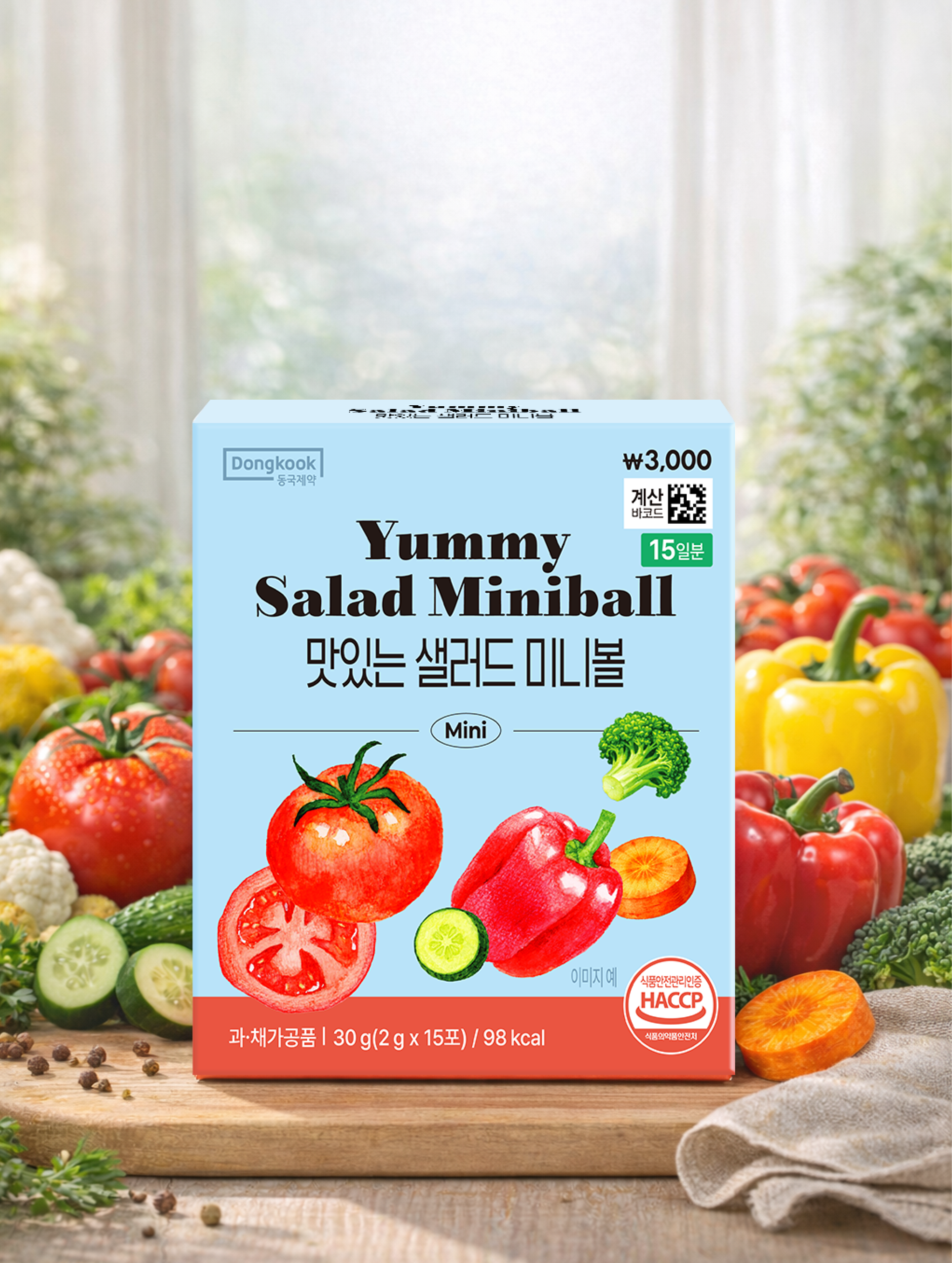 Dongguk Delicious Salad Mini Bowls, 15 packets, 15-day supply
