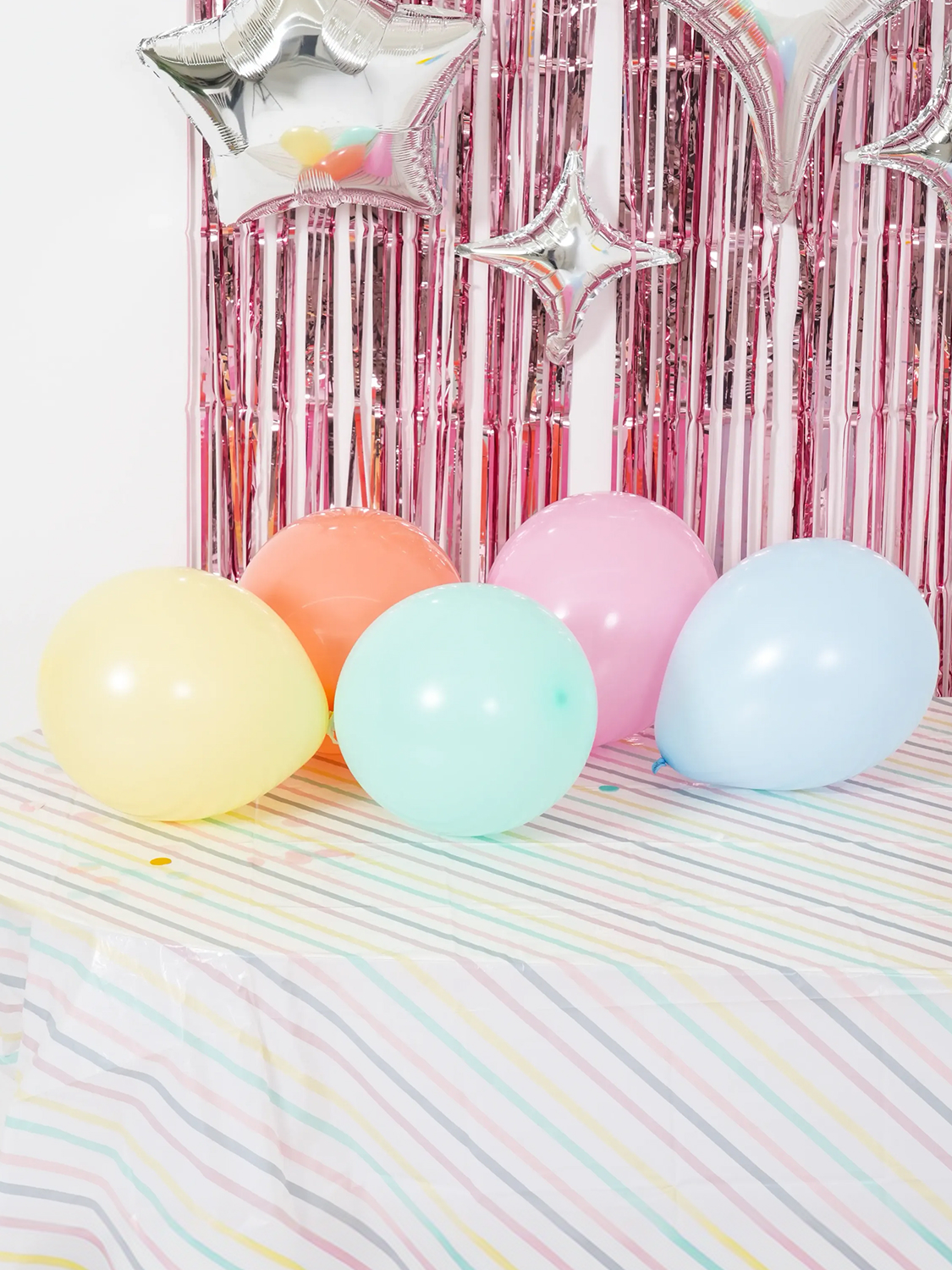 Party balloons 30 cm, 10 pieces, 5 pastel colors