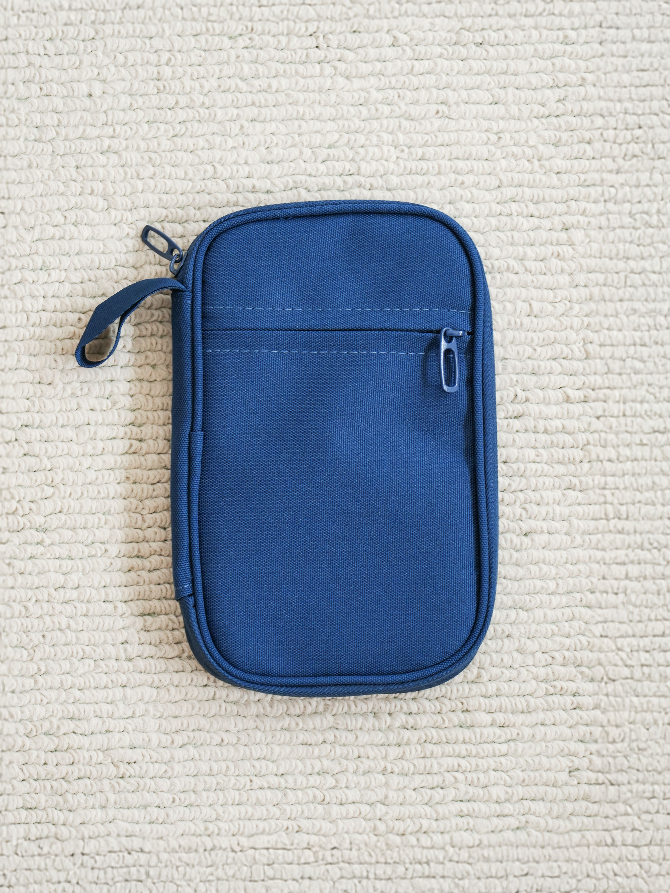 Travel wallet and pouch blue