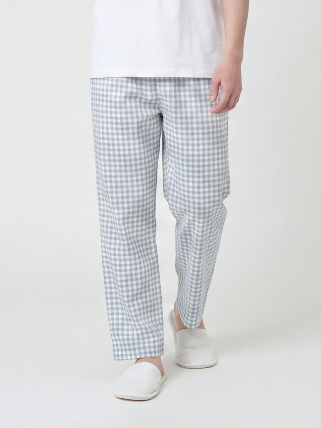 [Common] Check Pajama Bottoms M/XL Green