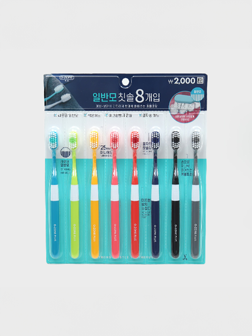 Ozone regular bristle toothbrush 8 packs