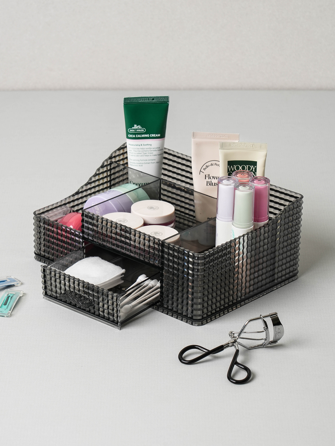 2-tier partition drawer beauty storage box