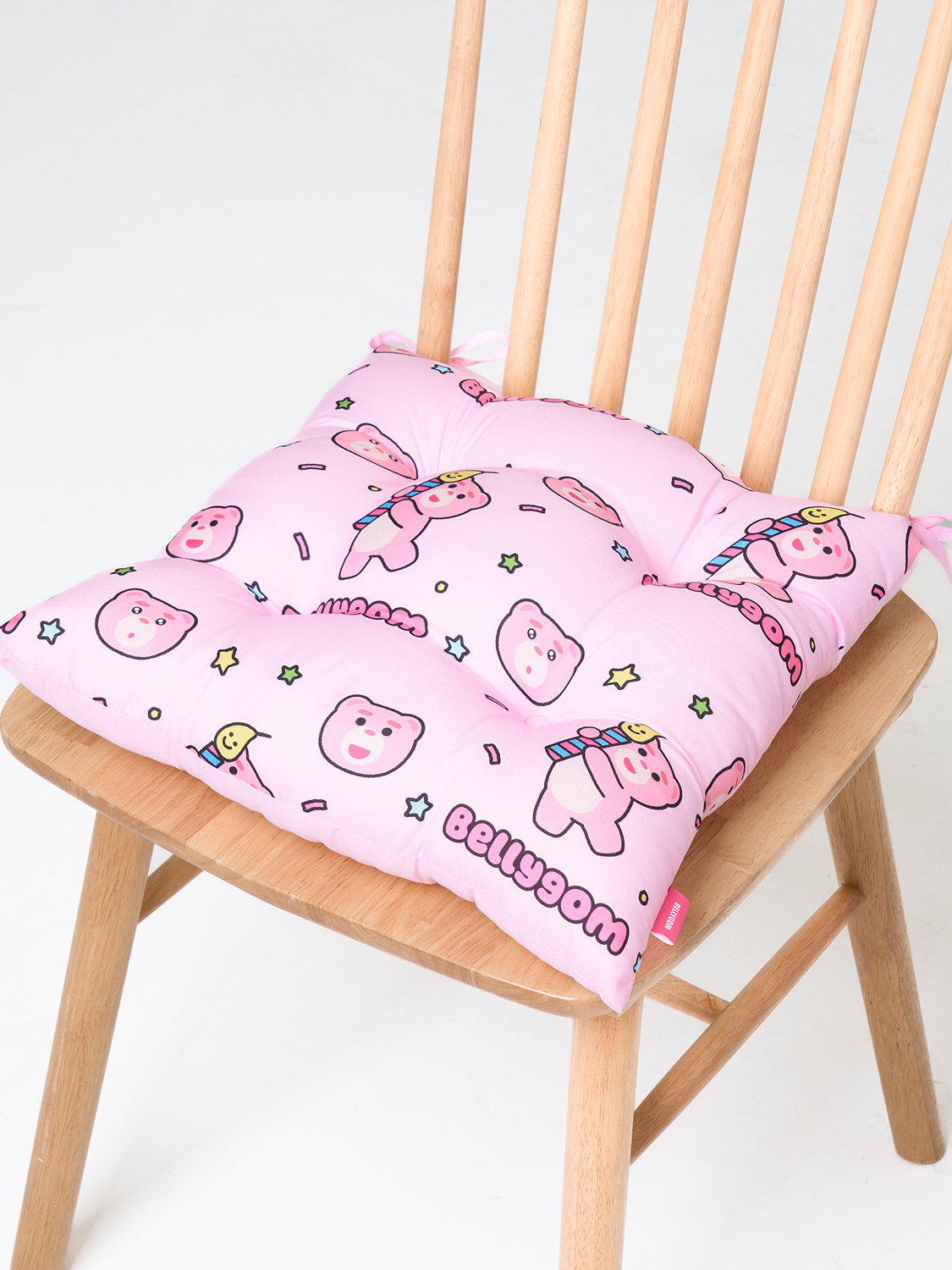 벨리곰 푹신한 사각방석 40 X 40 cm 핑크