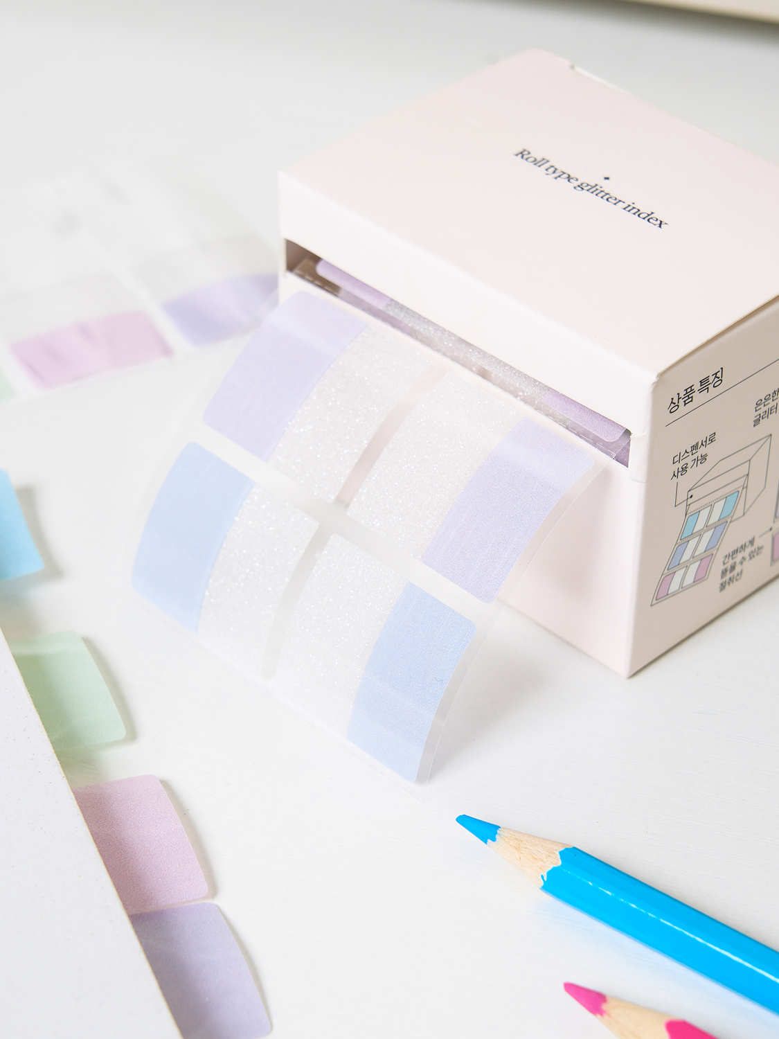 Roll sticker glitter index 100 sheets