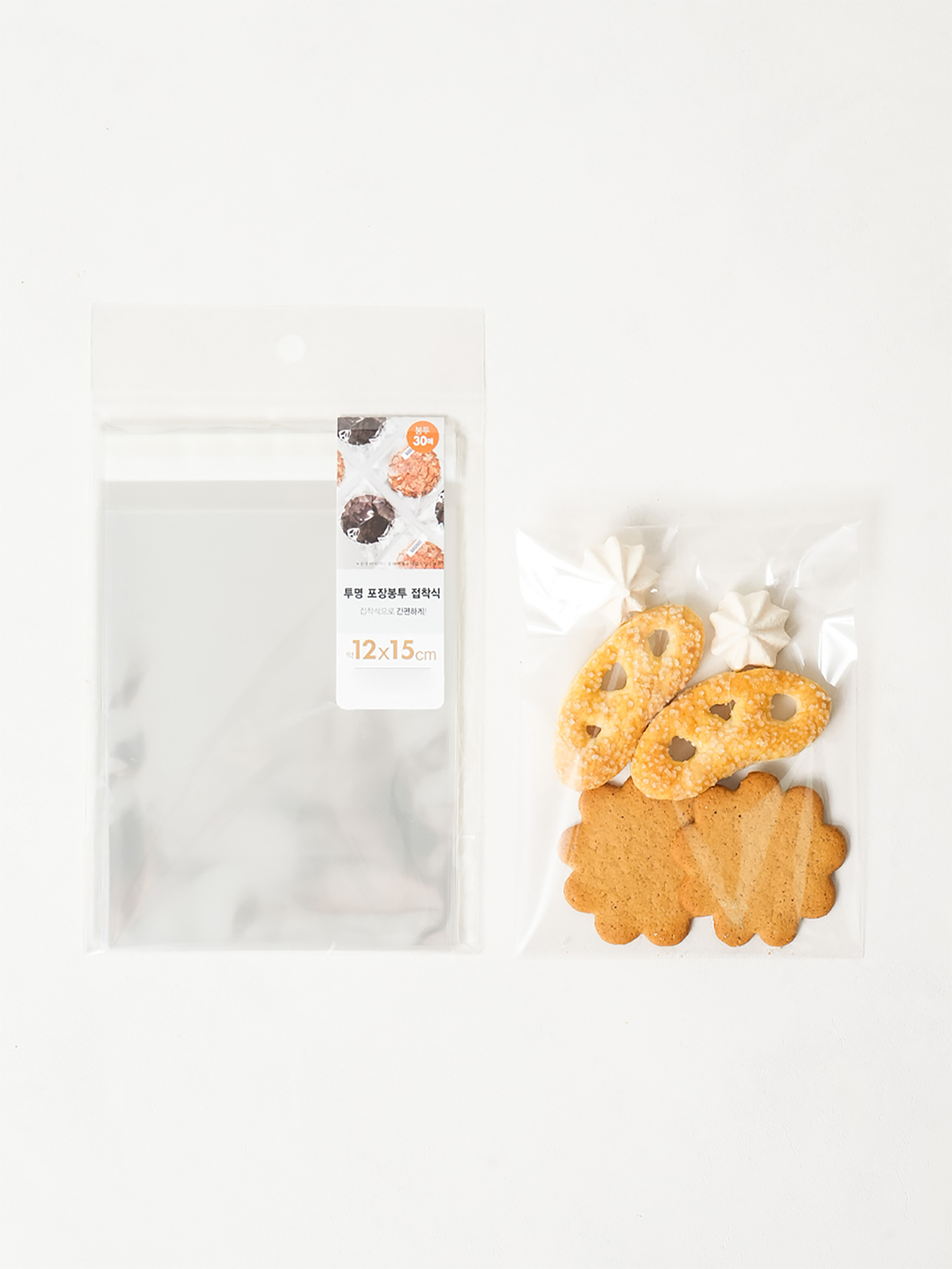 Adhesive transparent packaging bags 12X15cm 30 sheets